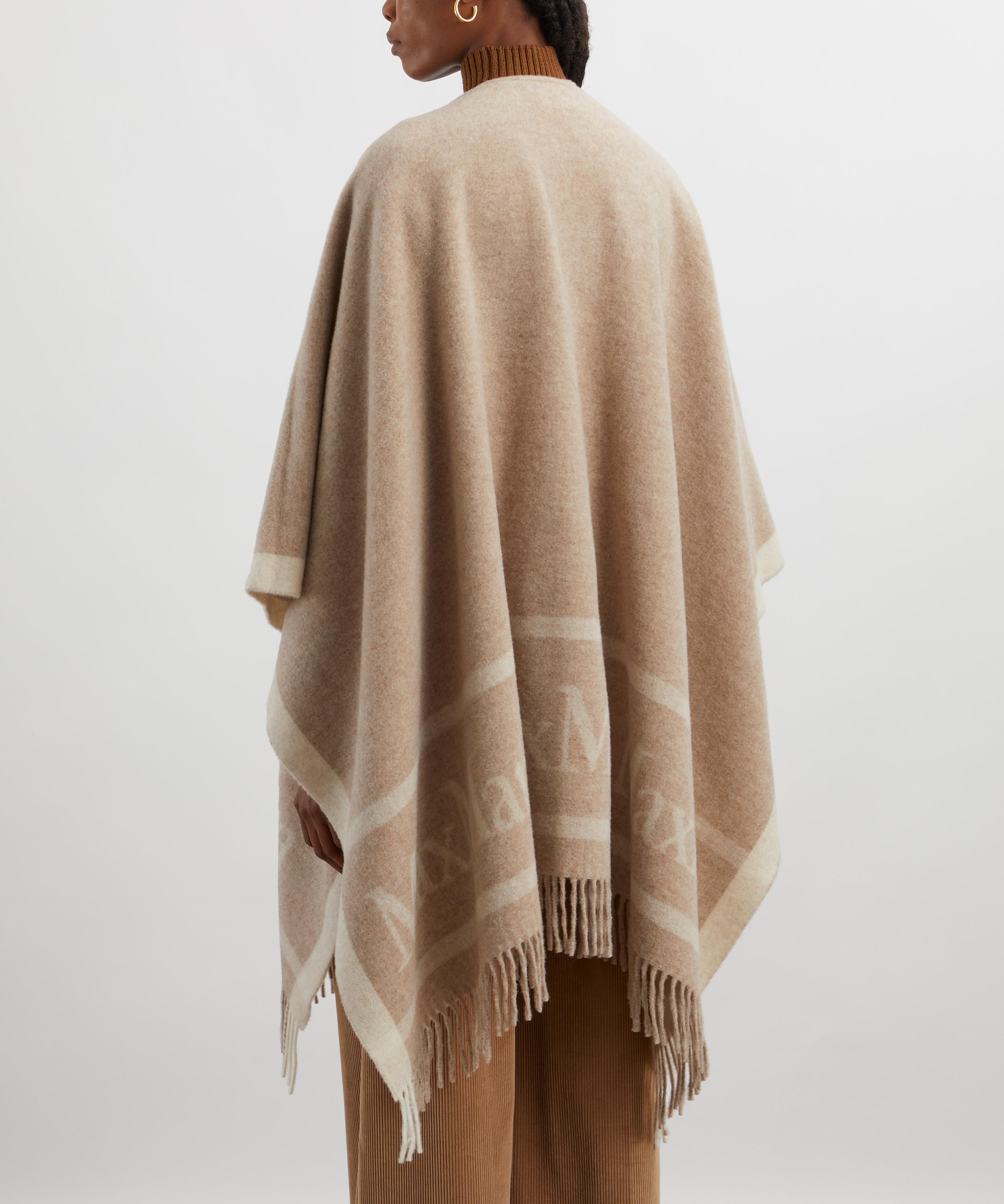 Max Mara - Hilde Jacquard Logo-Decorated Wool Poncho image number 3