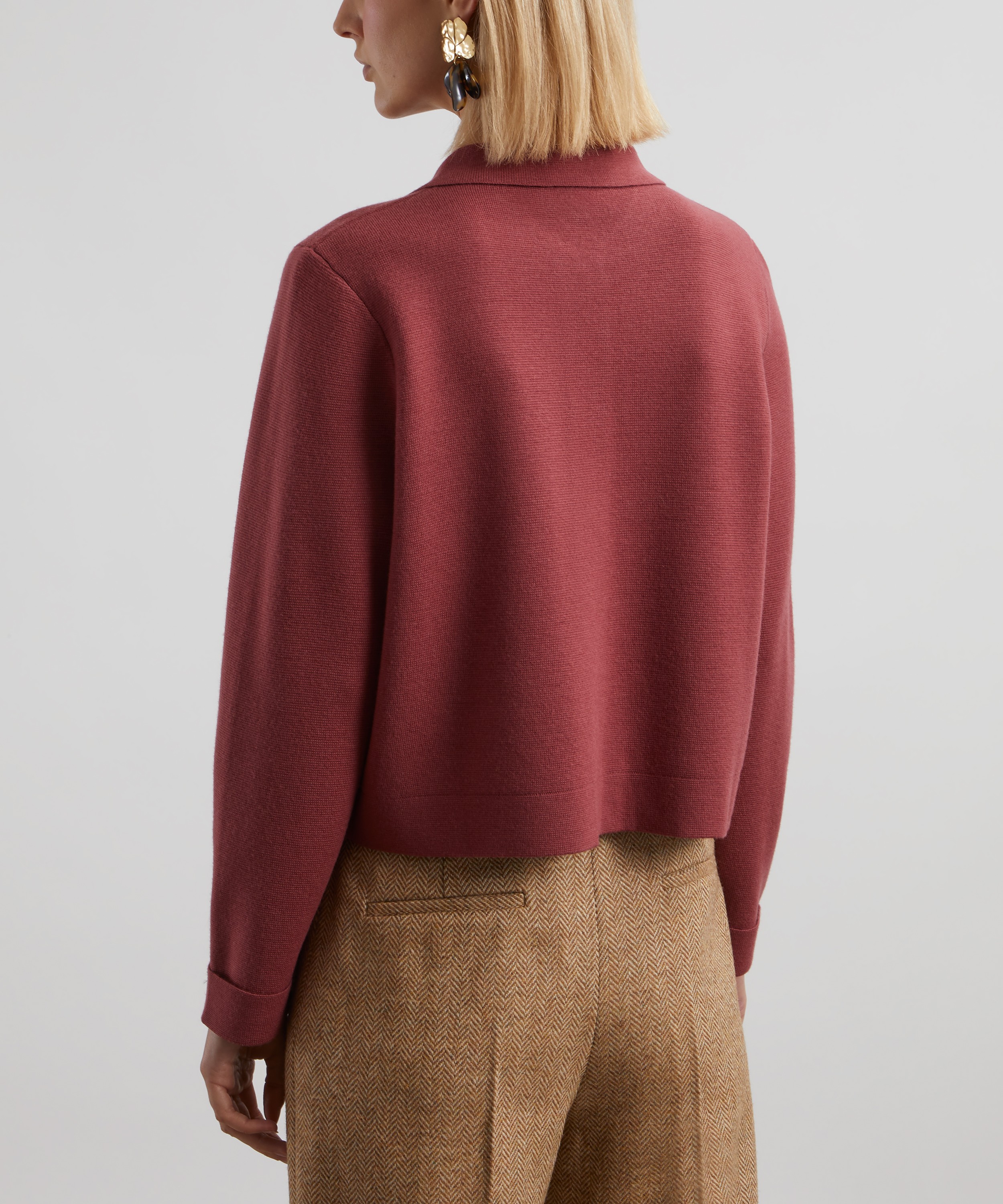 Sézane - Betty Rosewood Merino Wool Cardigan image number 3