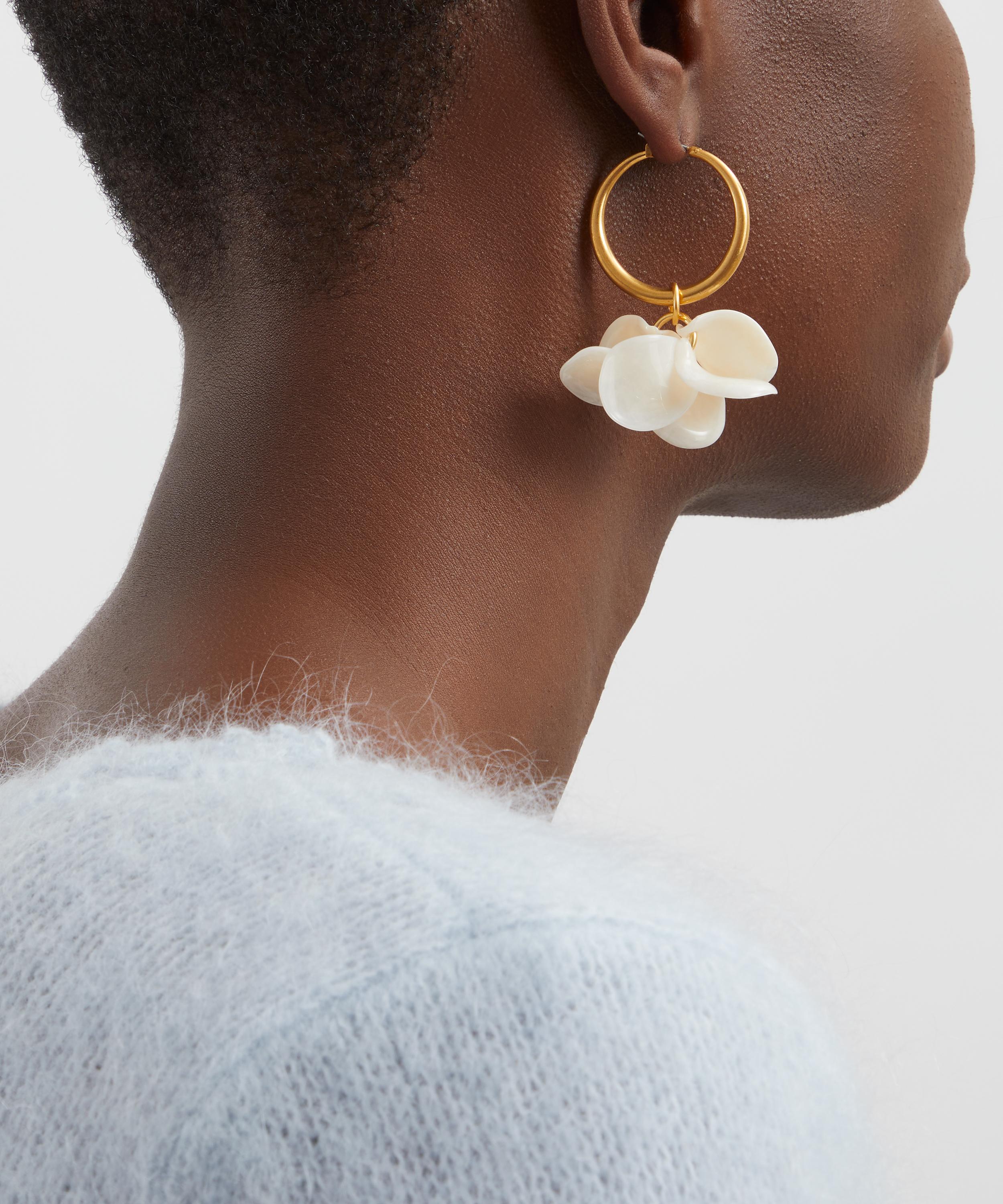 Sézane - Gold-Plated Flora Hoop Earrings image number 1