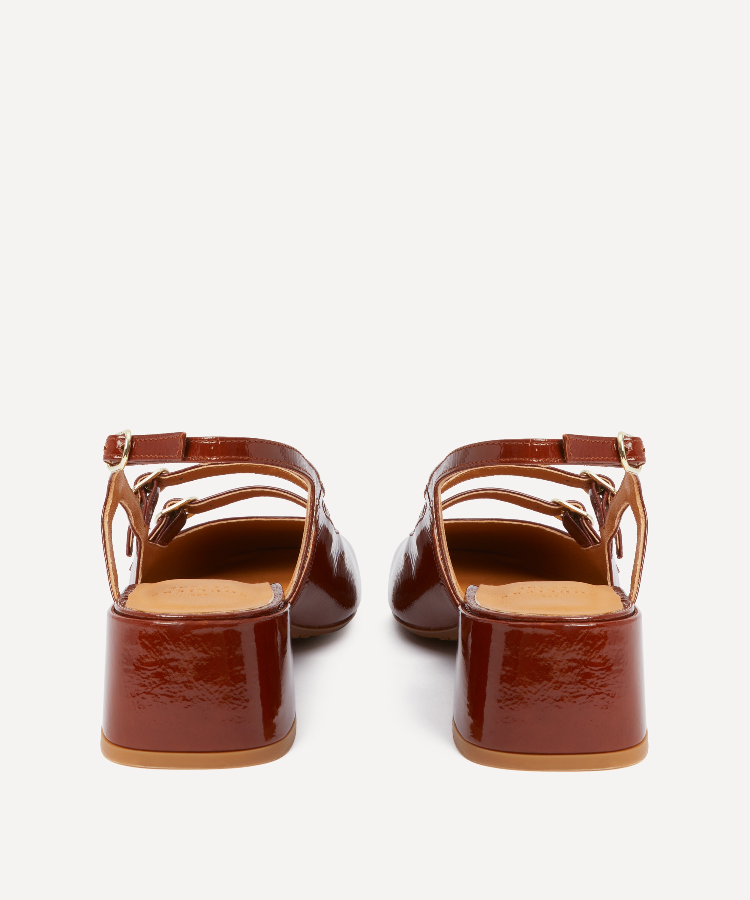 S&eacute;zane - Paula Babies Sling-Back Heels in Patent Camel image number 2