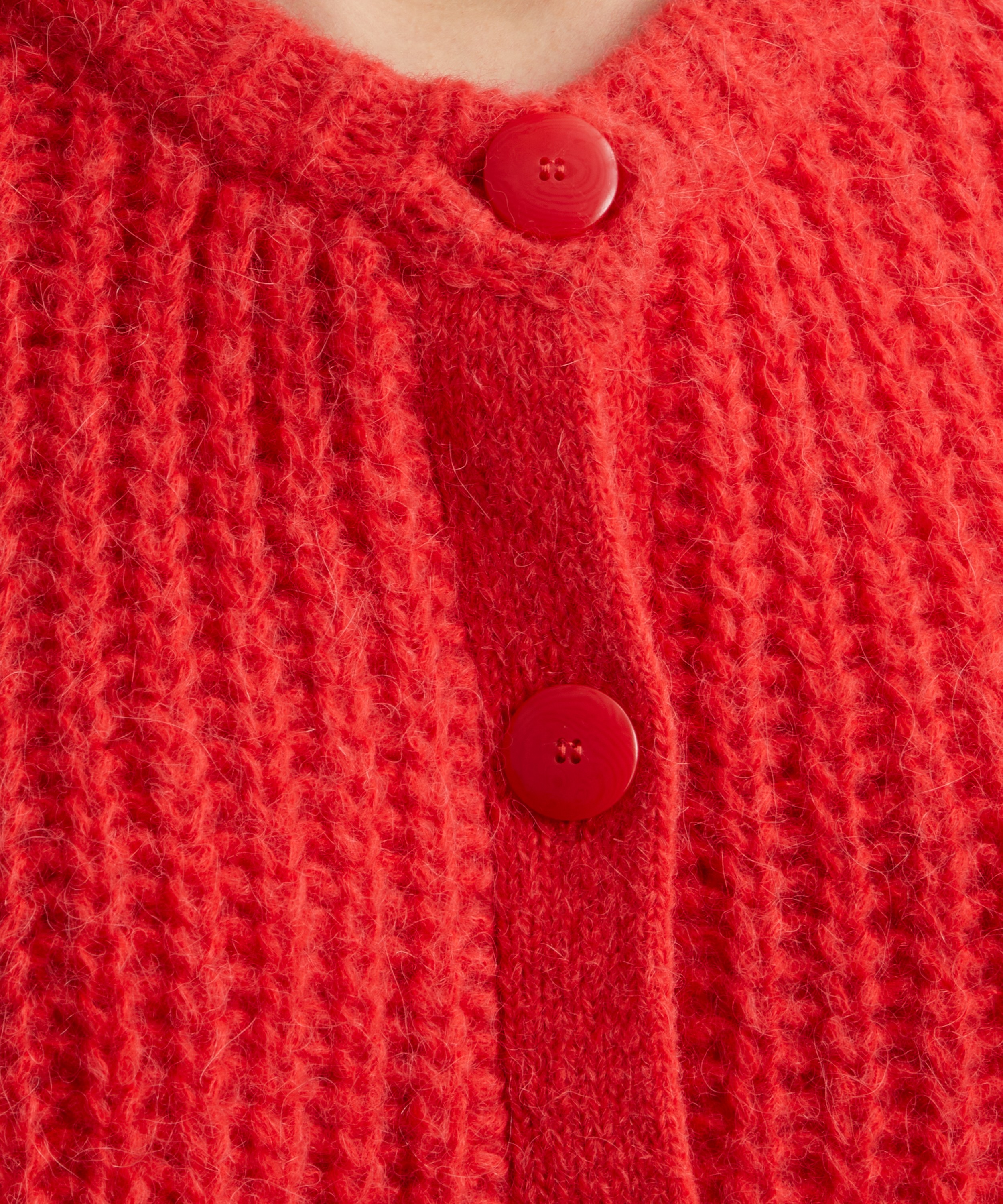 Sézane - Emile Red Alpaca-Wool Rib-Knit Cardigan image number 1