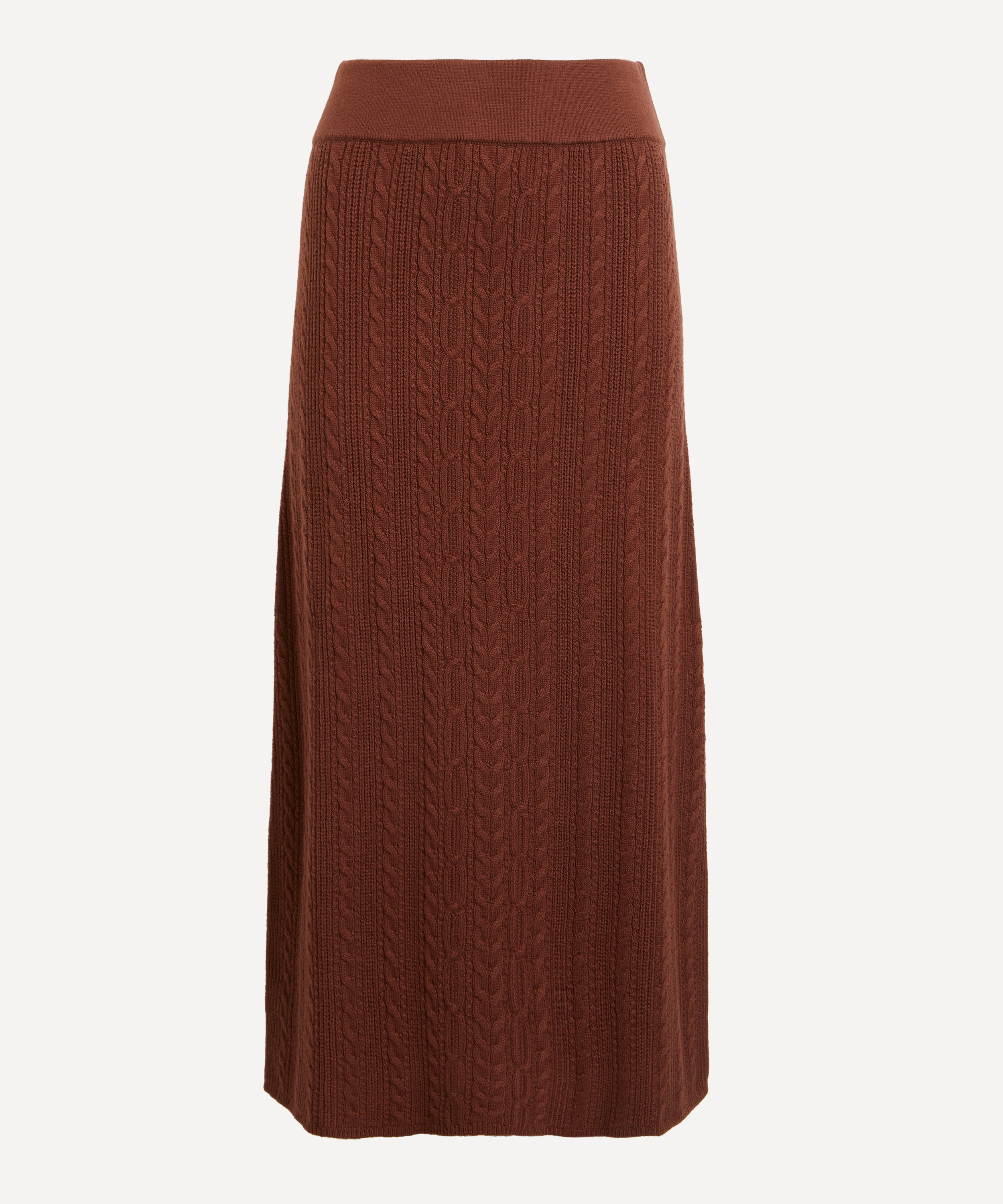 S&eacute;zane - Caramel Marilou Merino Wool-Cotton Skirt image number 0