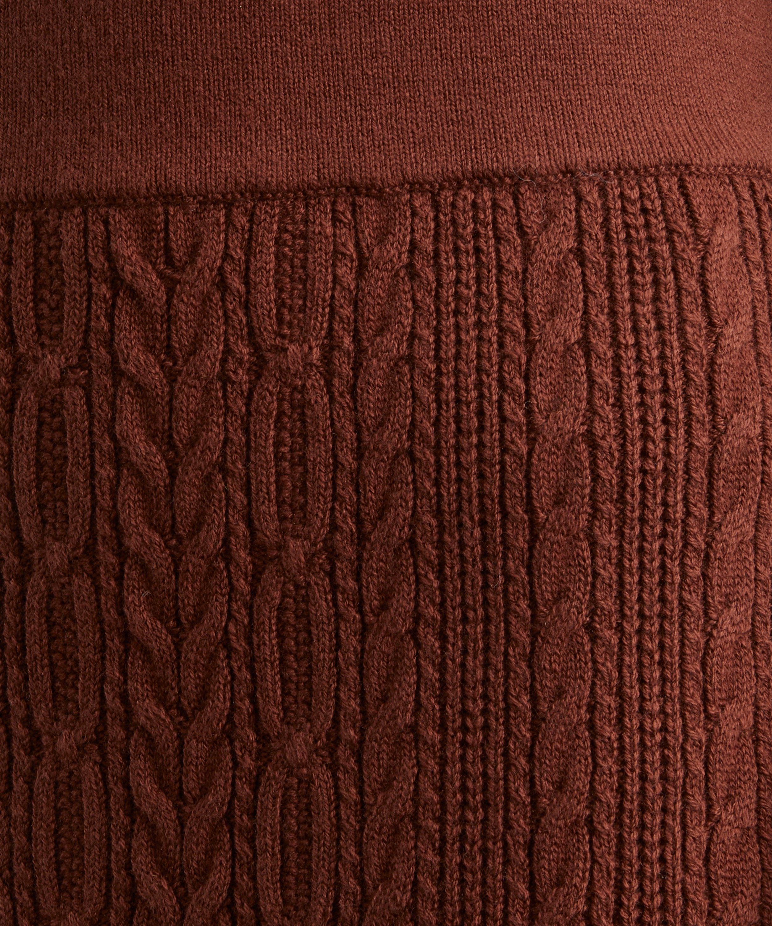 S&eacute;zane - Caramel Marilou Merino Wool-Cotton Skirt image number 1