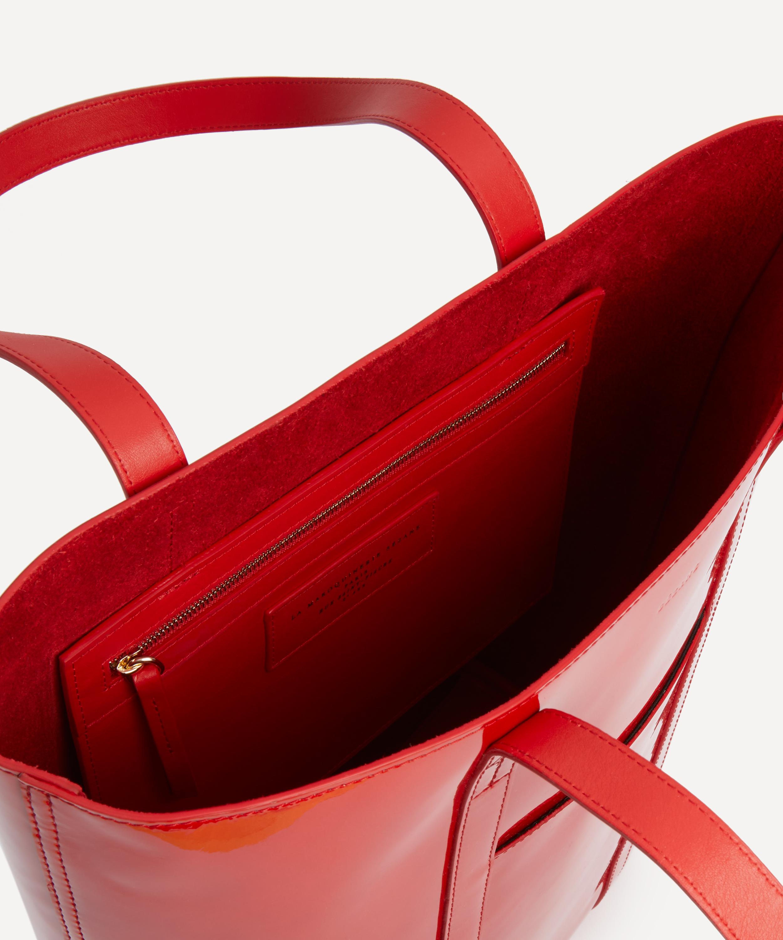 Sézane - The Tote Bag in Patent Red image number 4