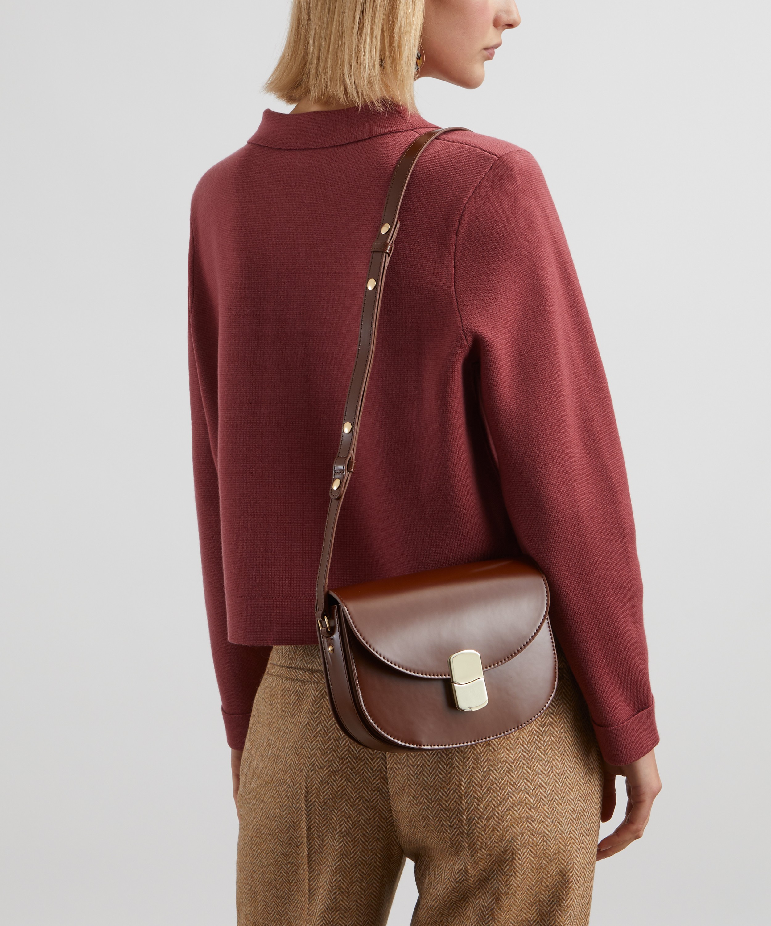 Sézane - Claude Cross-Body Shoulder Bag in Iced Chocolate image number 1