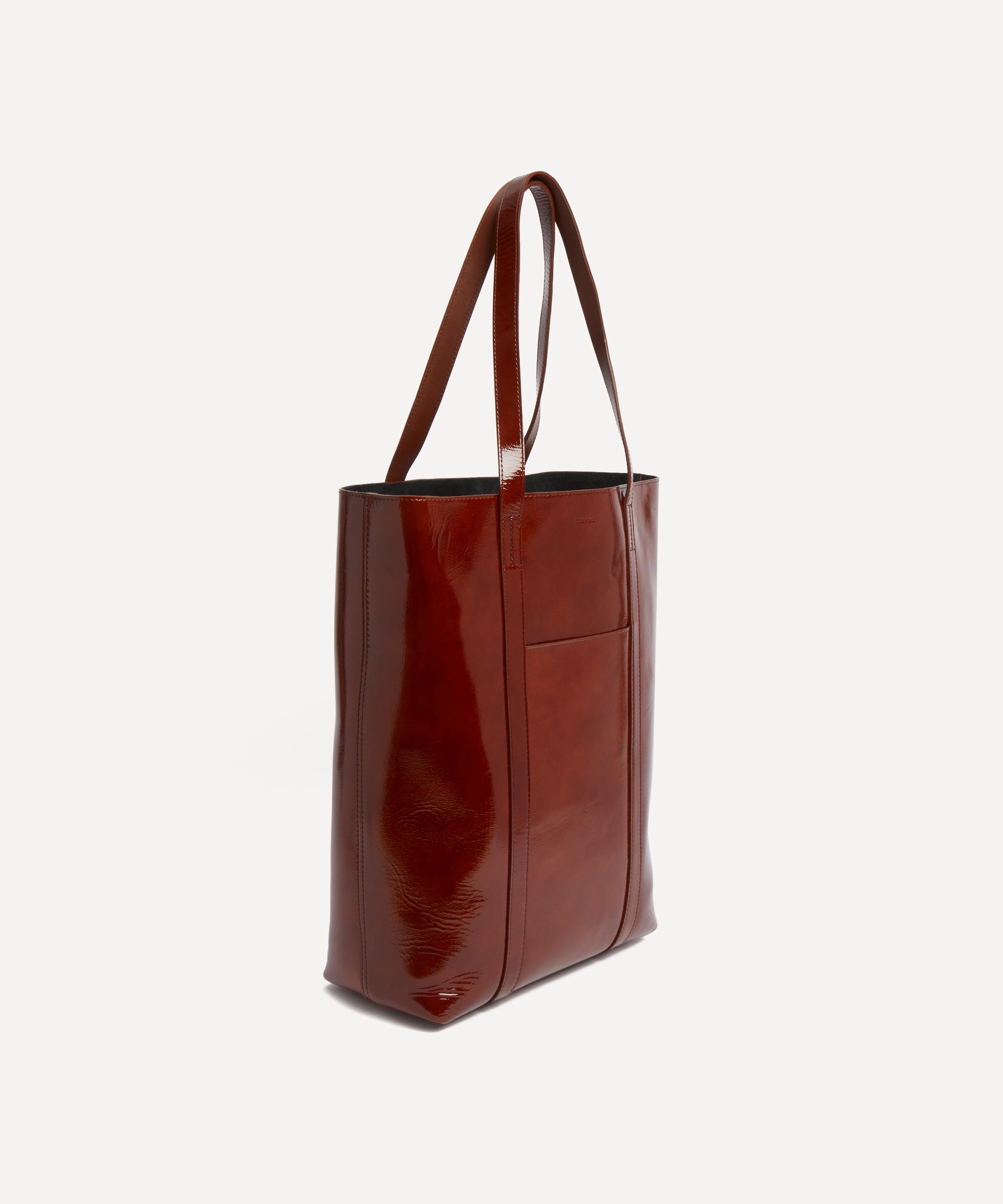 Sézane - The Tote Bag in Patent Mahogany  image number 2