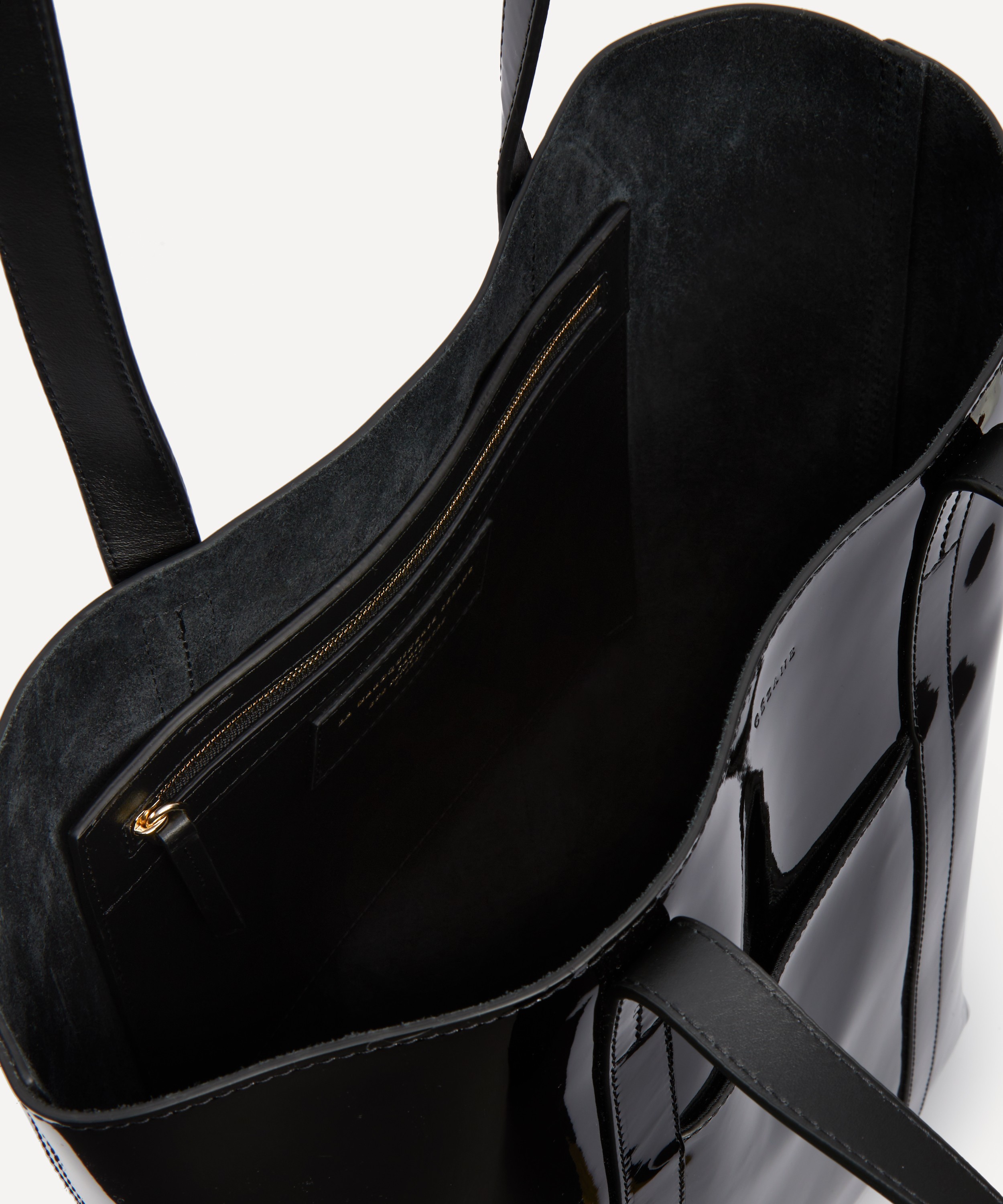 Sézane - The Tote Bag in Patent Black image number 4