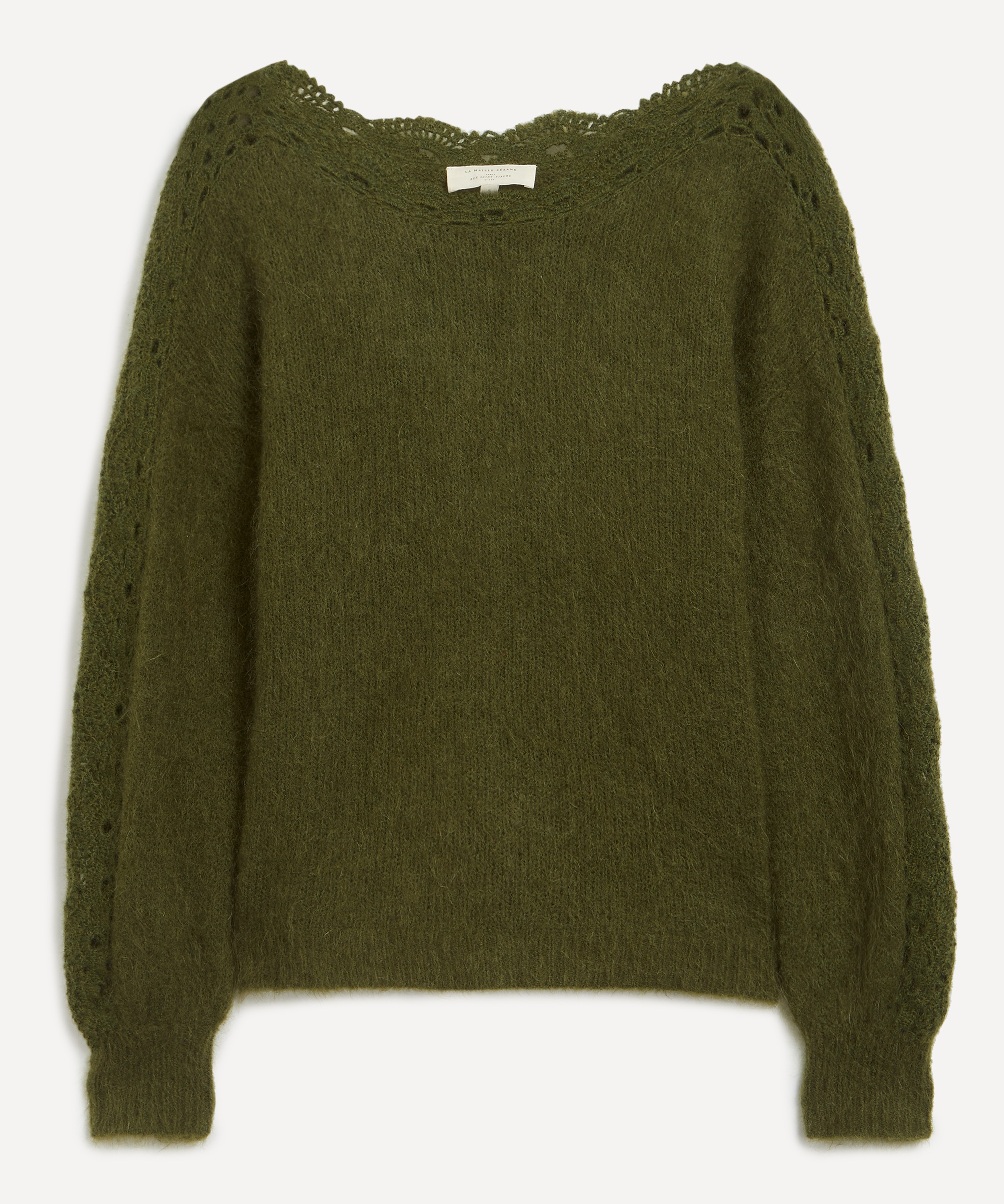 Sézane - Stacy Perfect Green Wool-Mohair Jumper