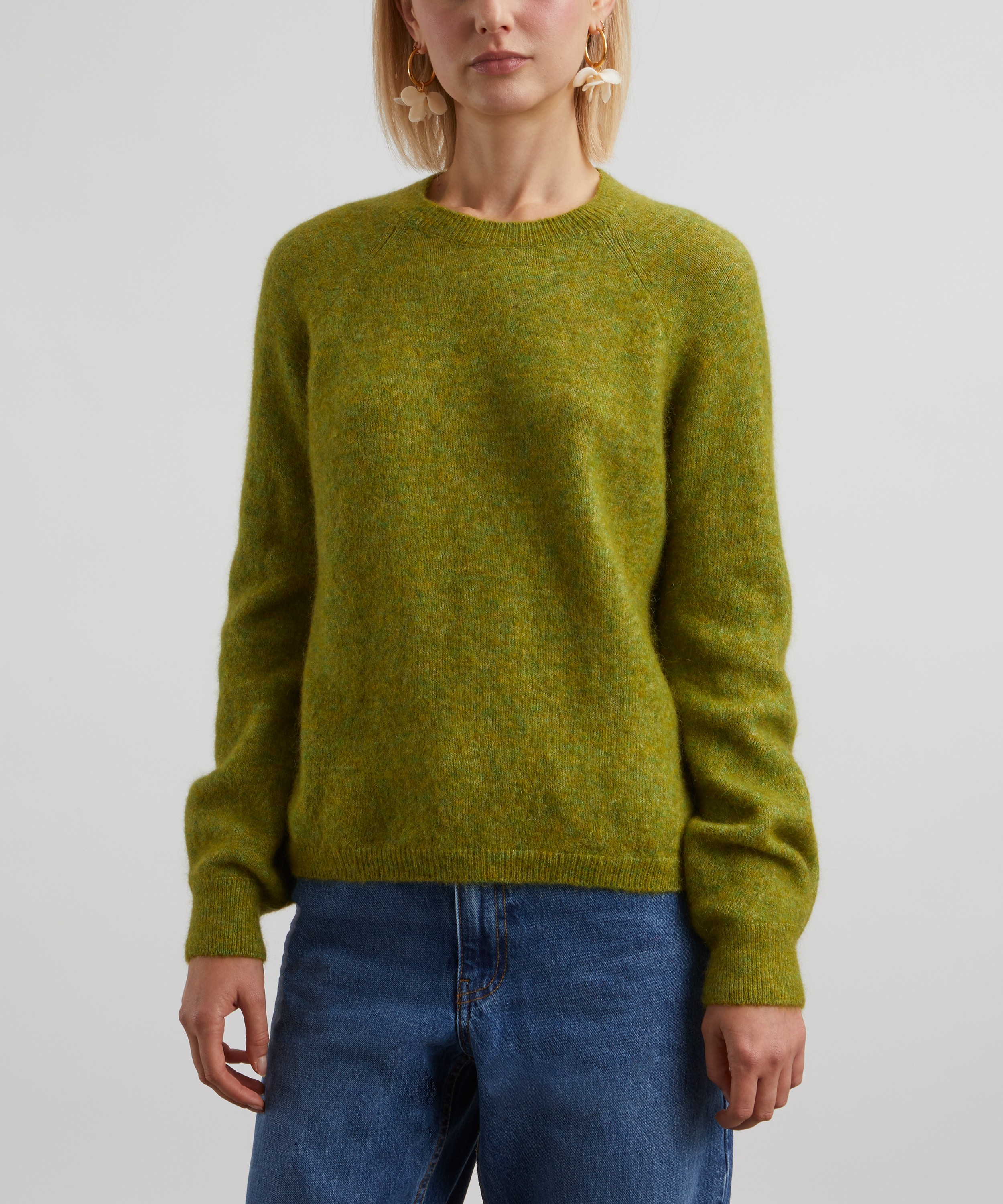 Sézane - Louisa Arizona Green Wool-Mohair Jumper image number 2