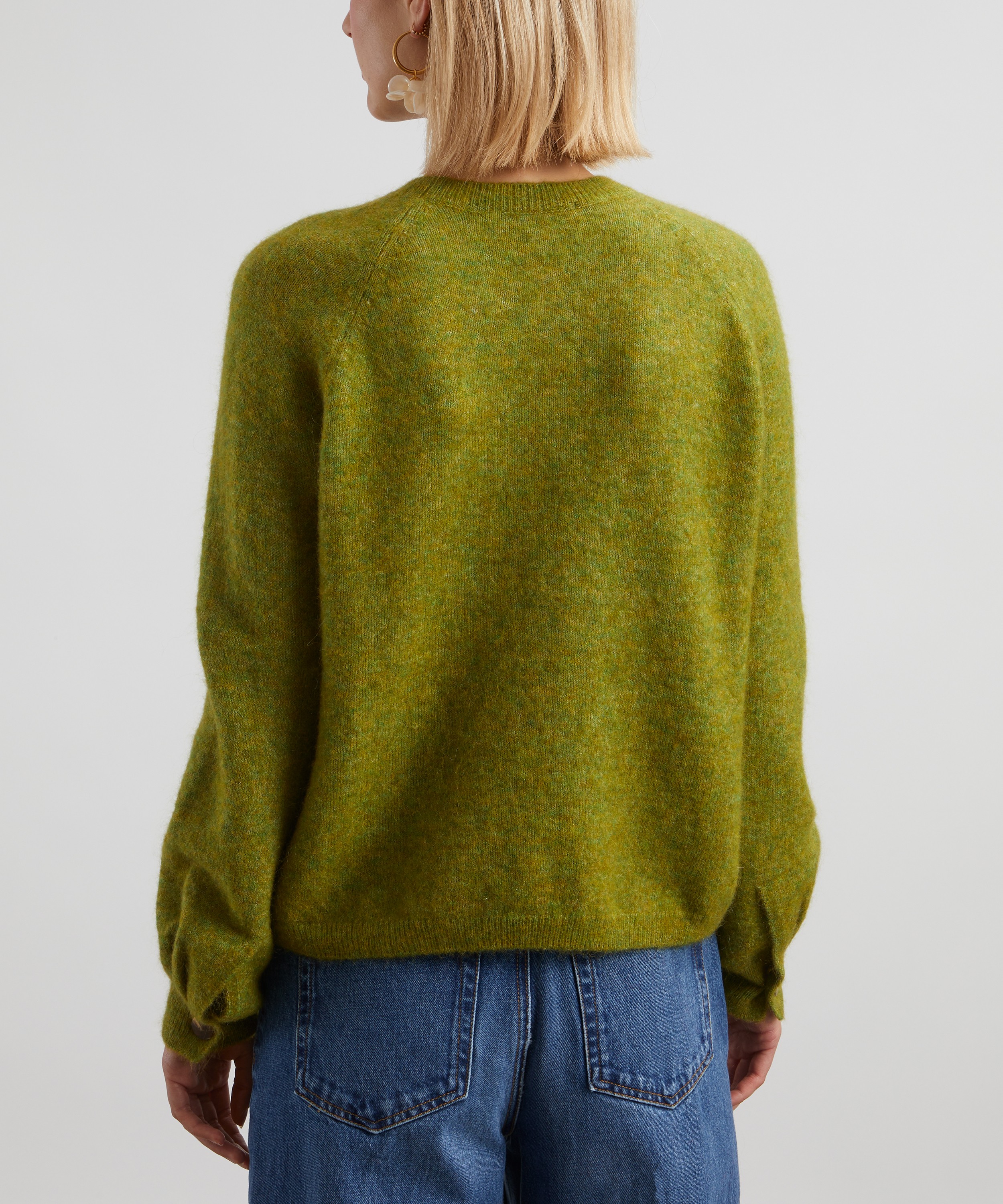 Sézane - Louisa Arizona Green Wool-Mohair Jumper image number 3