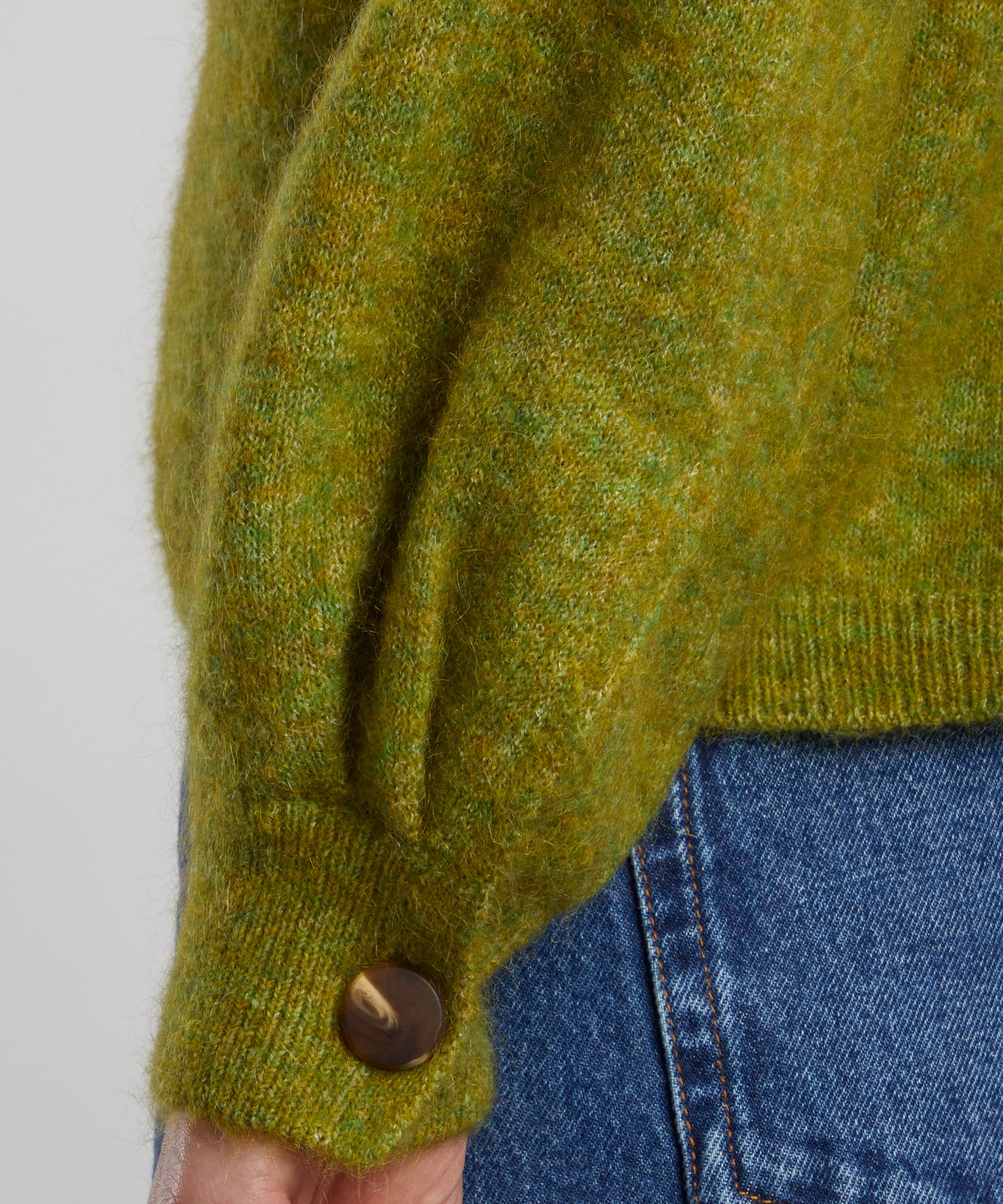 Sézane - Louisa Arizona Green Wool-Mohair Jumper image number 4