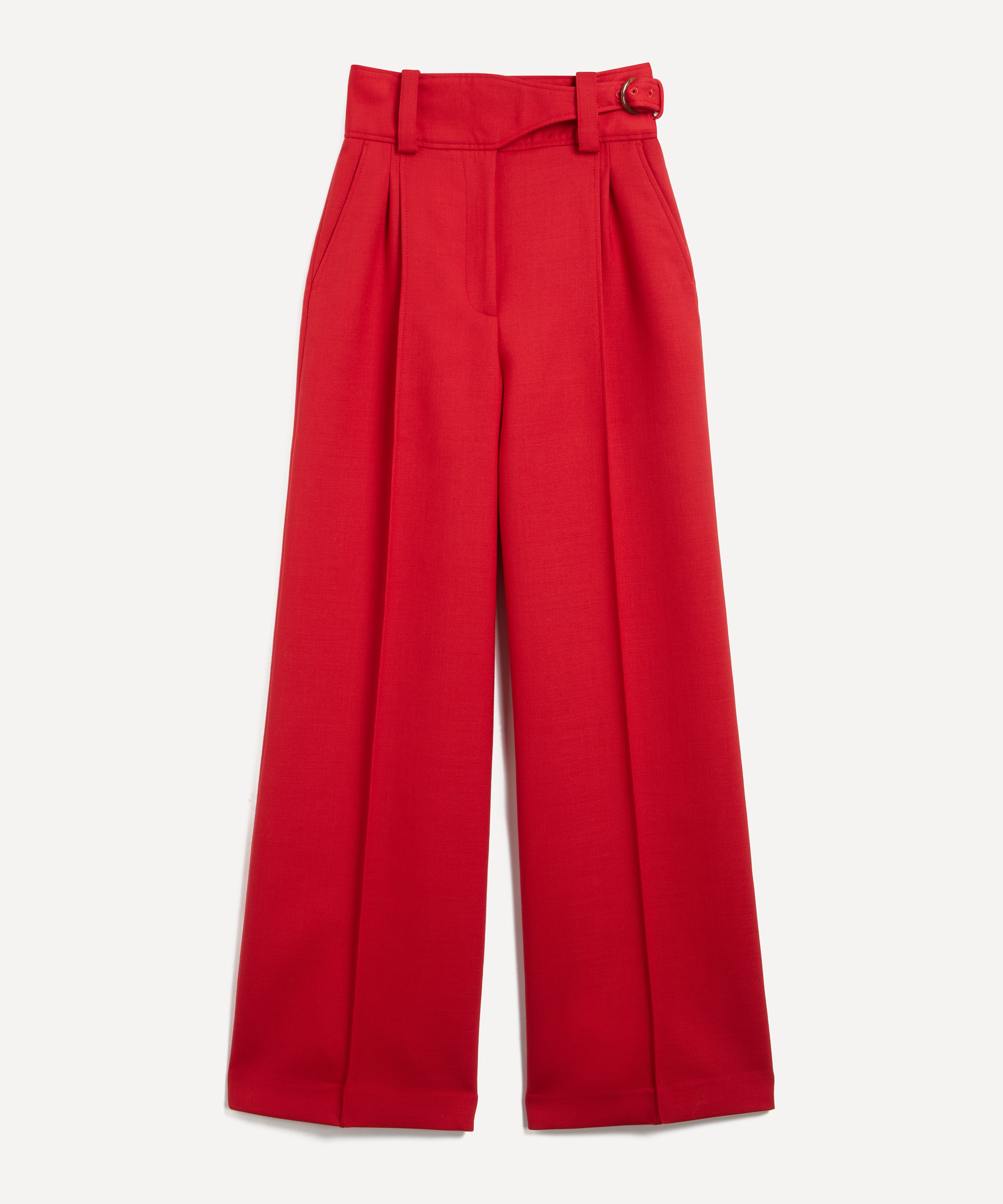 Sézane - Aldo Red High-Waisted Wide Leg Trousers image number 0