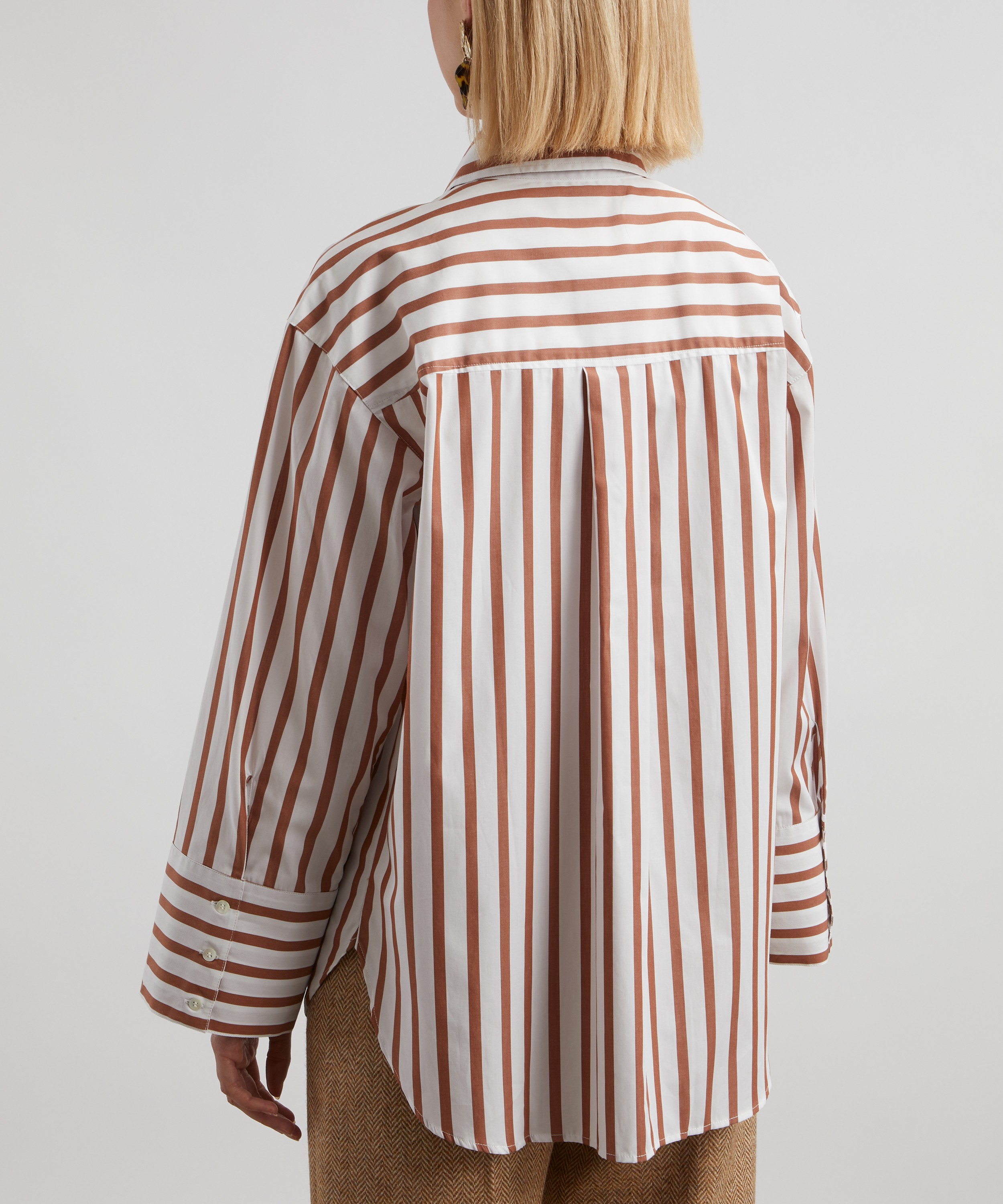 Sézane - Blima Camel Stripes Shirt image number 3