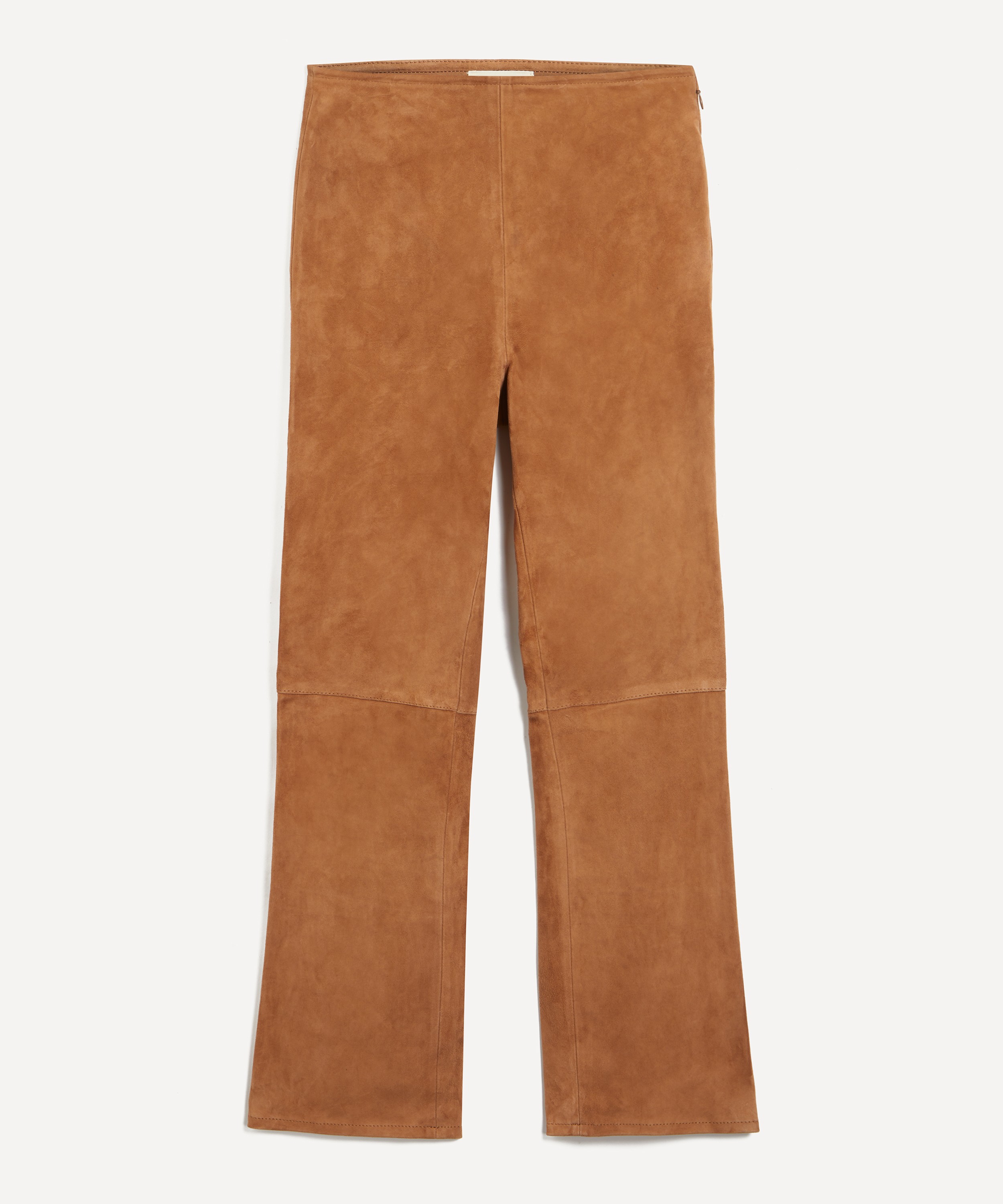 Sézane - Ciara Camel Stretch Suede Trousers image number 0