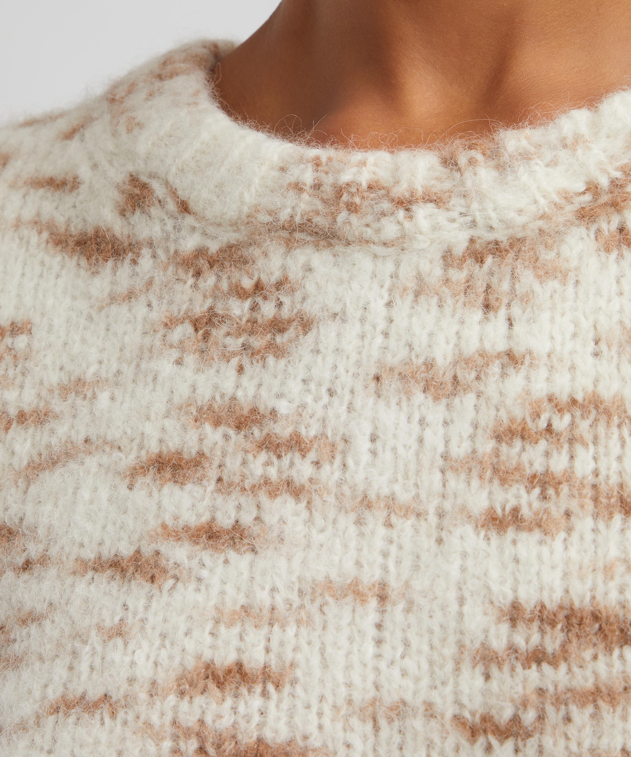 Sézane - Lilouan Ecru-Camel Alpaca-Mohair Jumper image number 4