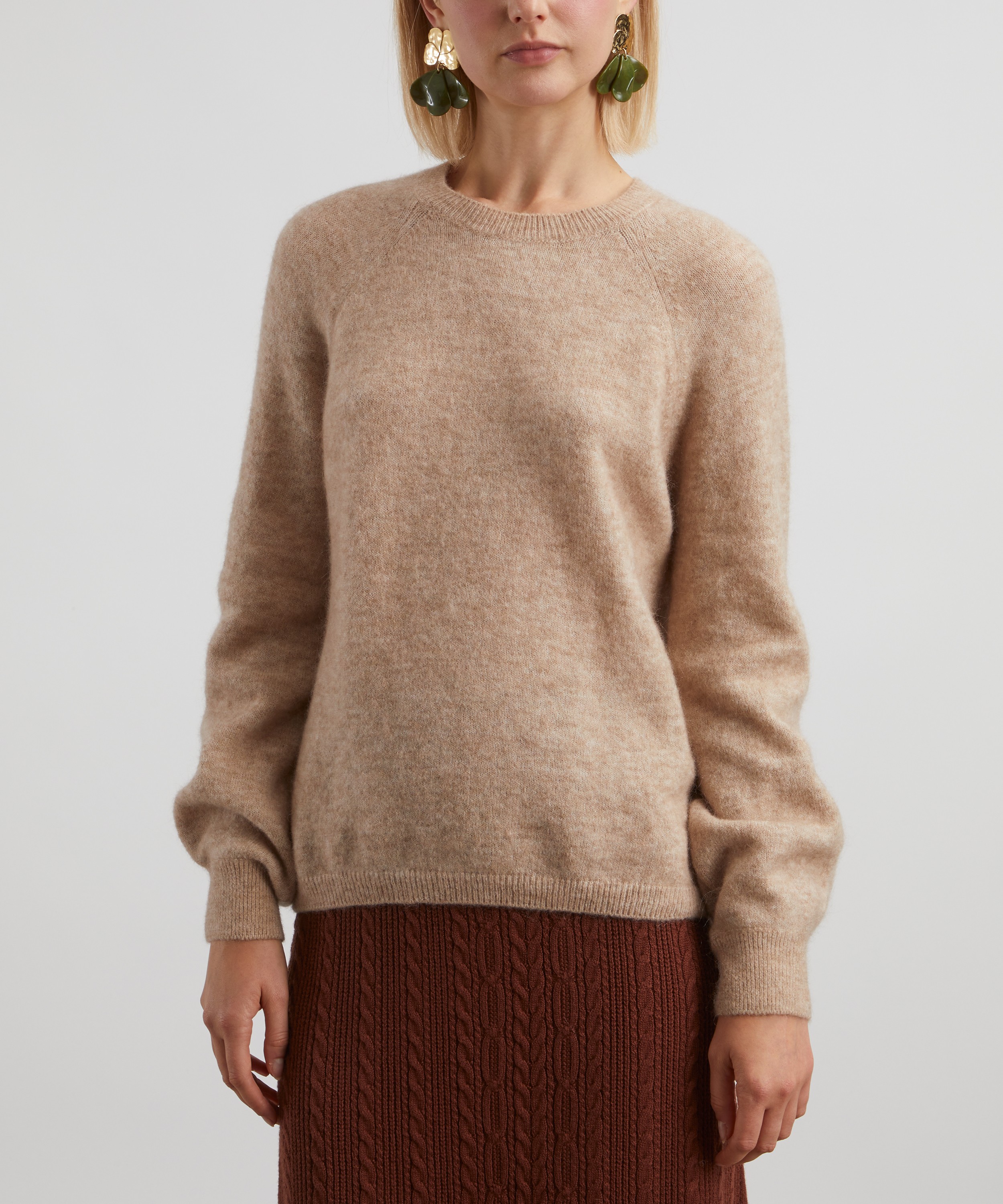 Sézane - Louisa Light Beige Wool-Mohair Jumper image number 2