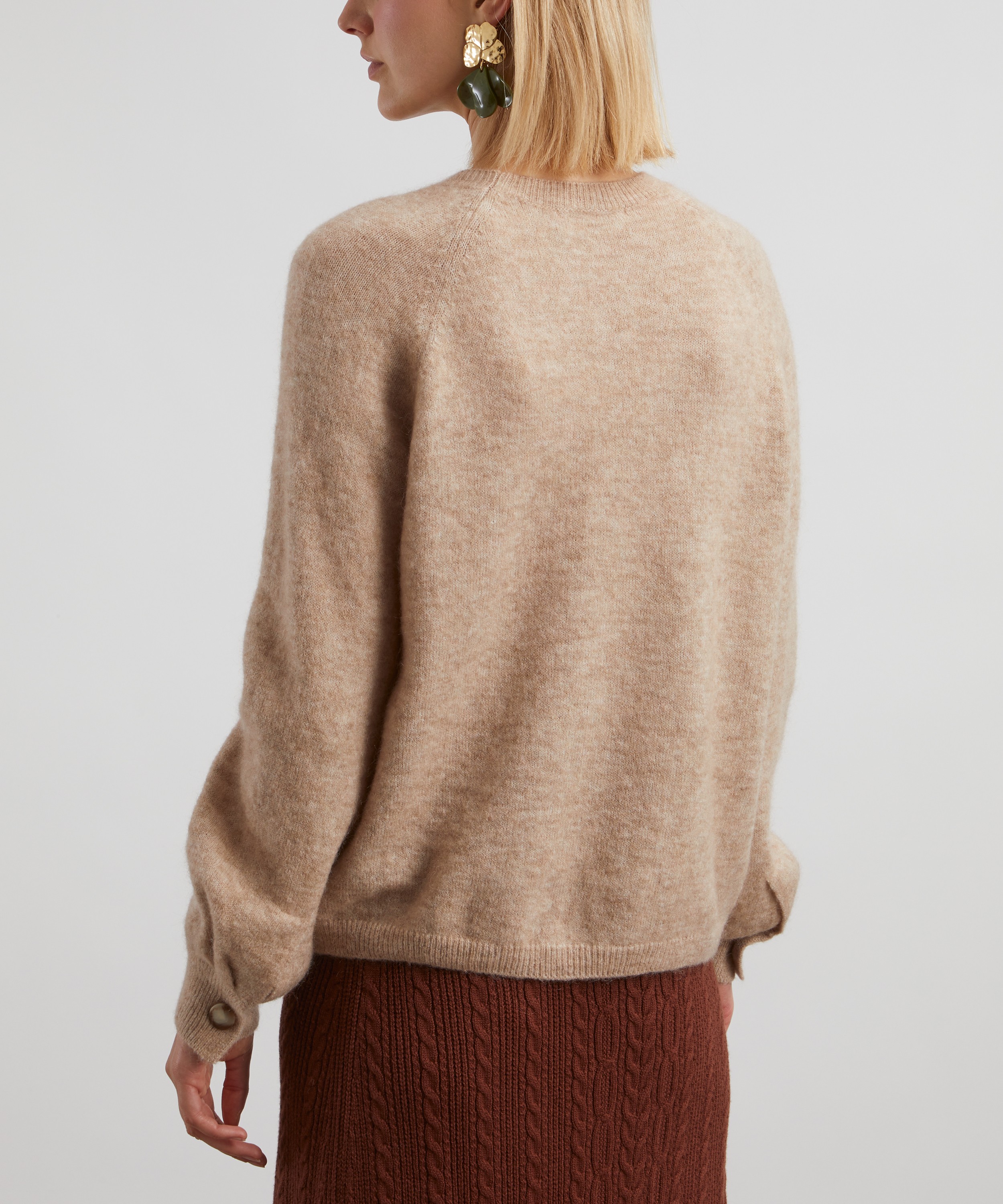 Sézane - Louisa Light Beige Wool-Mohair Jumper image number 3