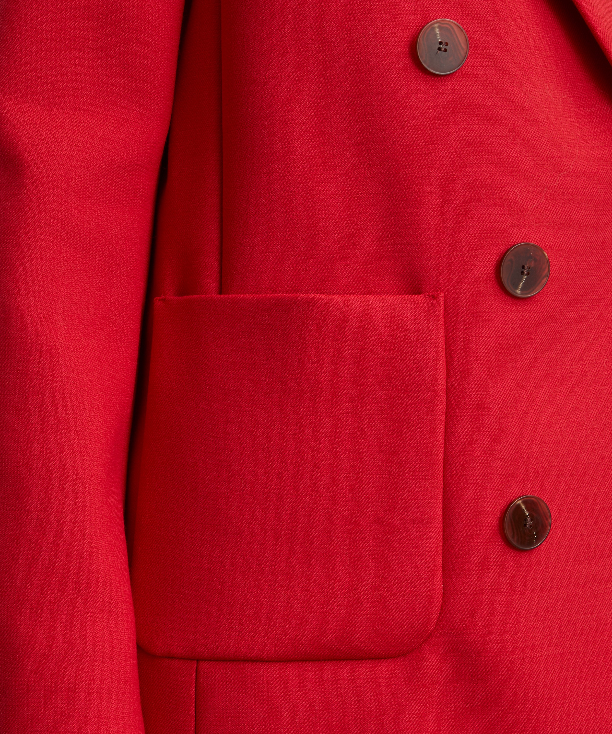 Sézane - Michele Red Double-Breasted Suit Jacket image number 4