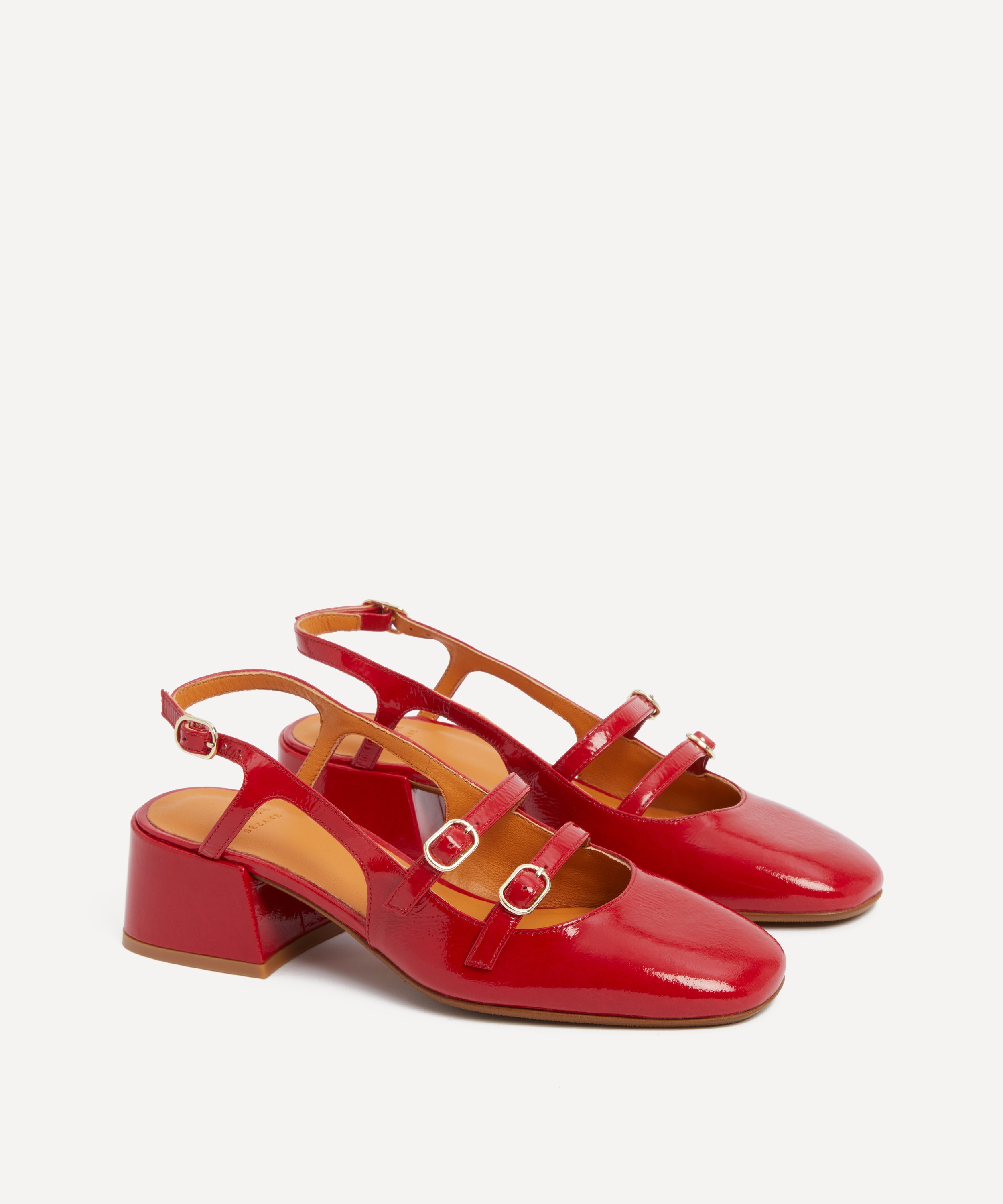 S&eacute;zane - Paula Babies Sling-Back Heels in Patent Red image number 0