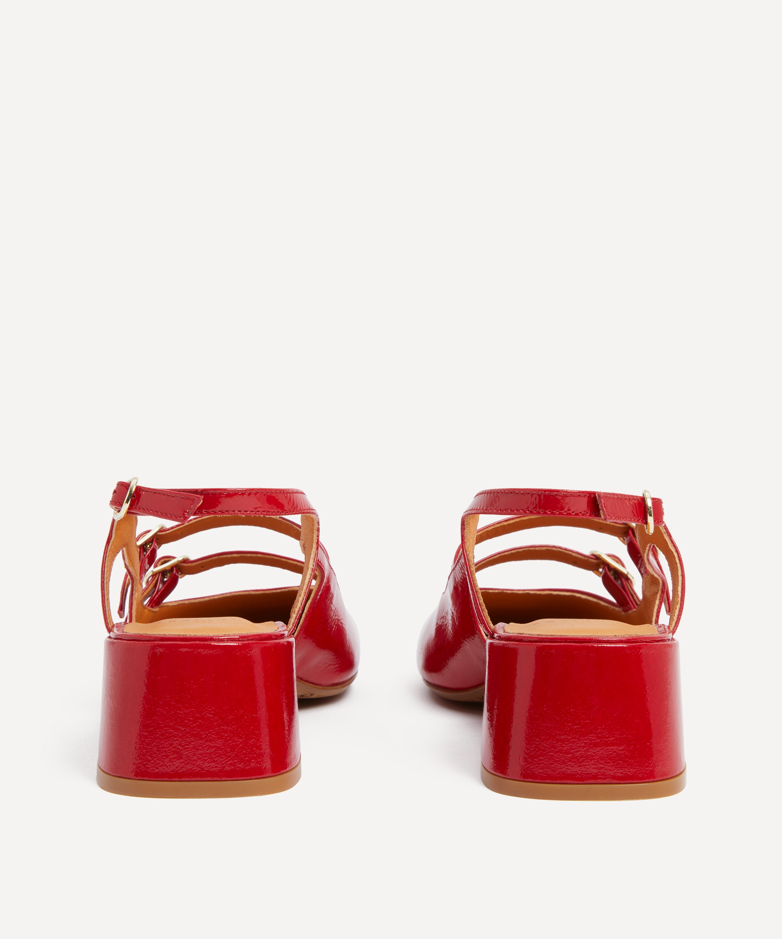 Sézane - Paula Babies Sling-Back Heels in Patent Red image number 3