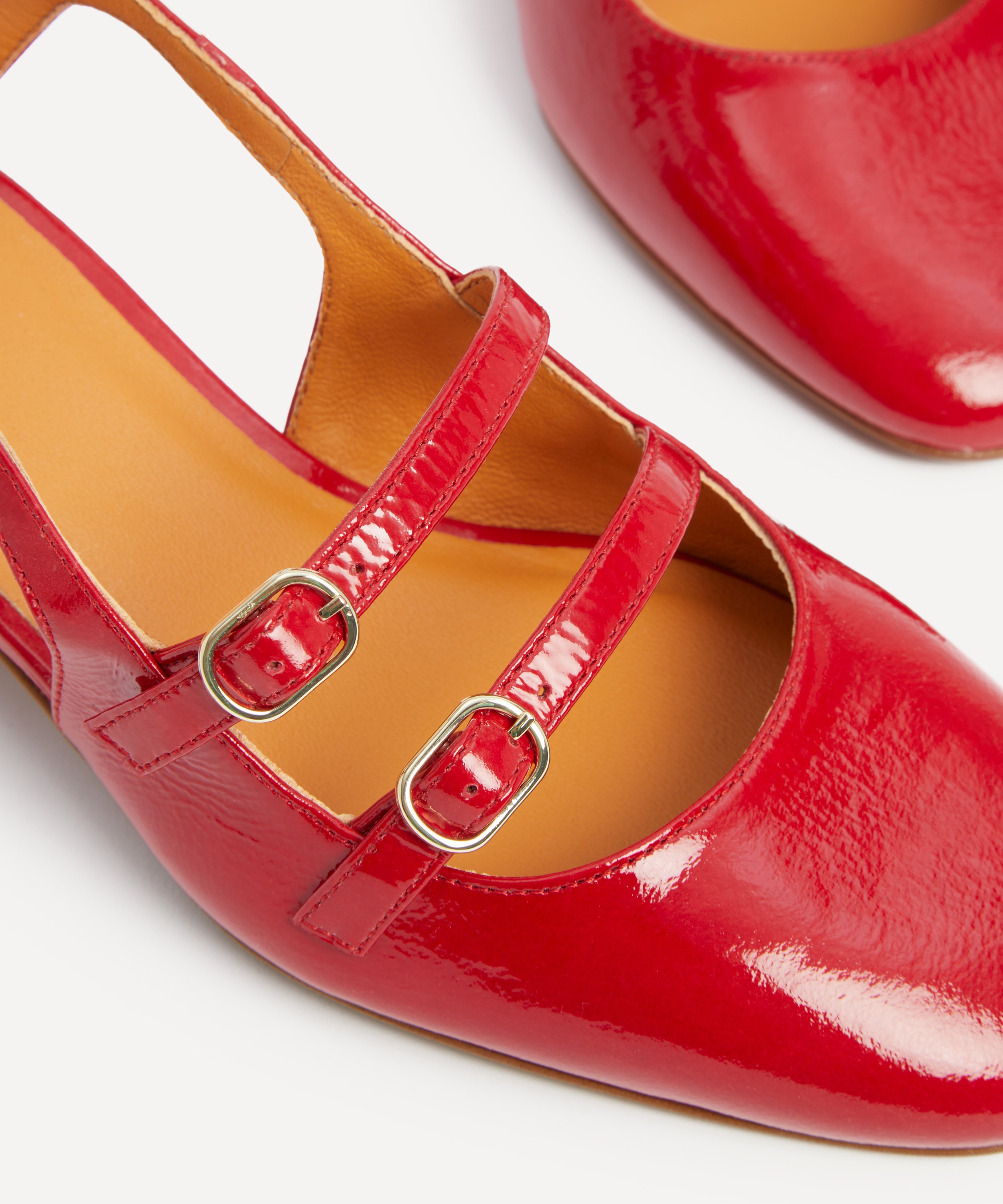 S&eacute;zane - Paula Babies Sling-Back Heels in Patent Red image number 3