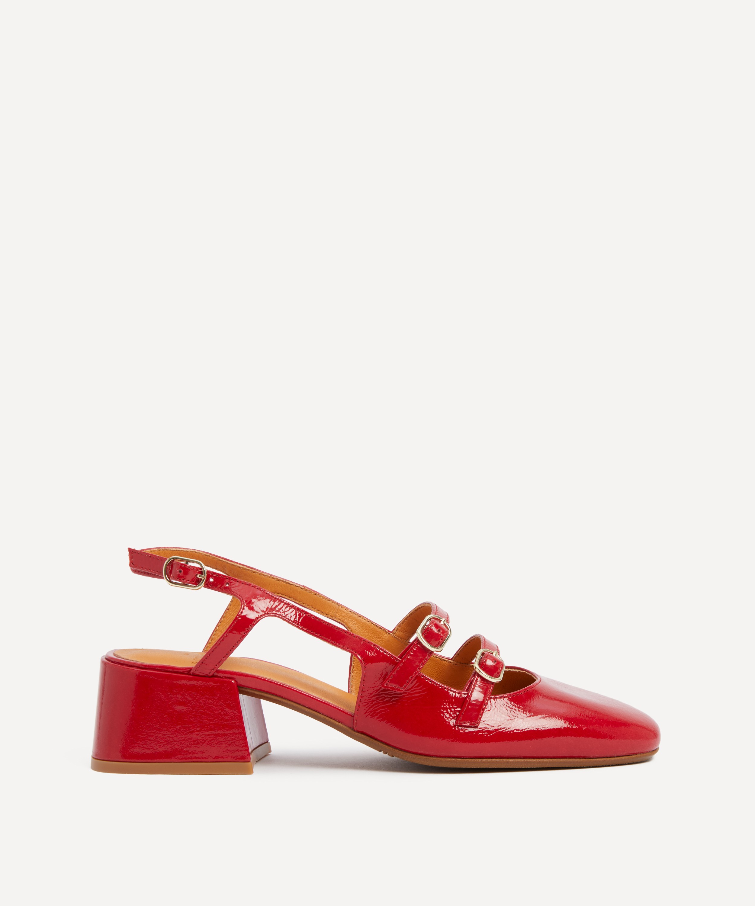 S&eacute;zane - Paula Babies Sling-Back Heels in Patent Red image number 4