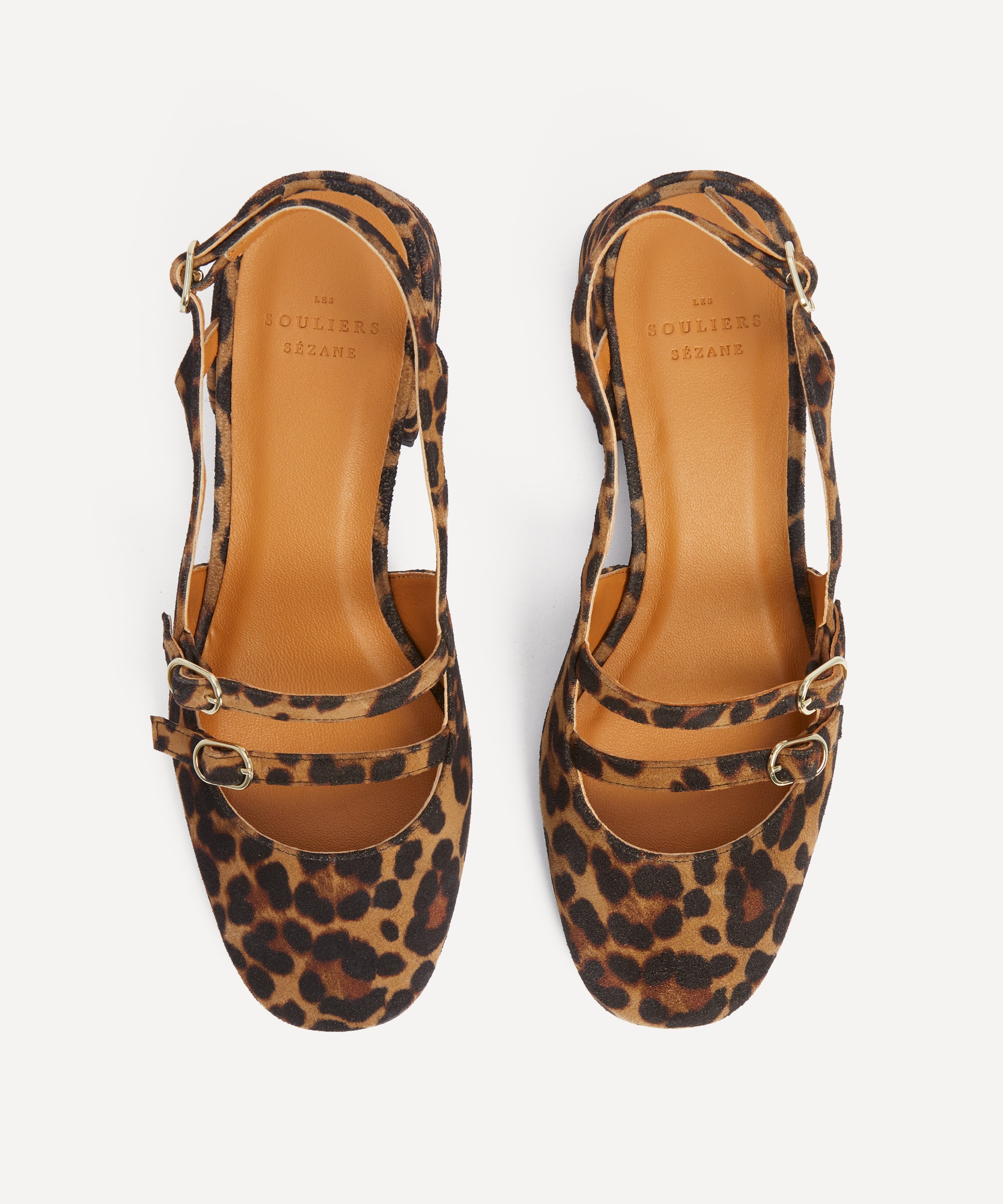 Sézane - Paula Babies Sling-Back Heels in Leopard image number 1