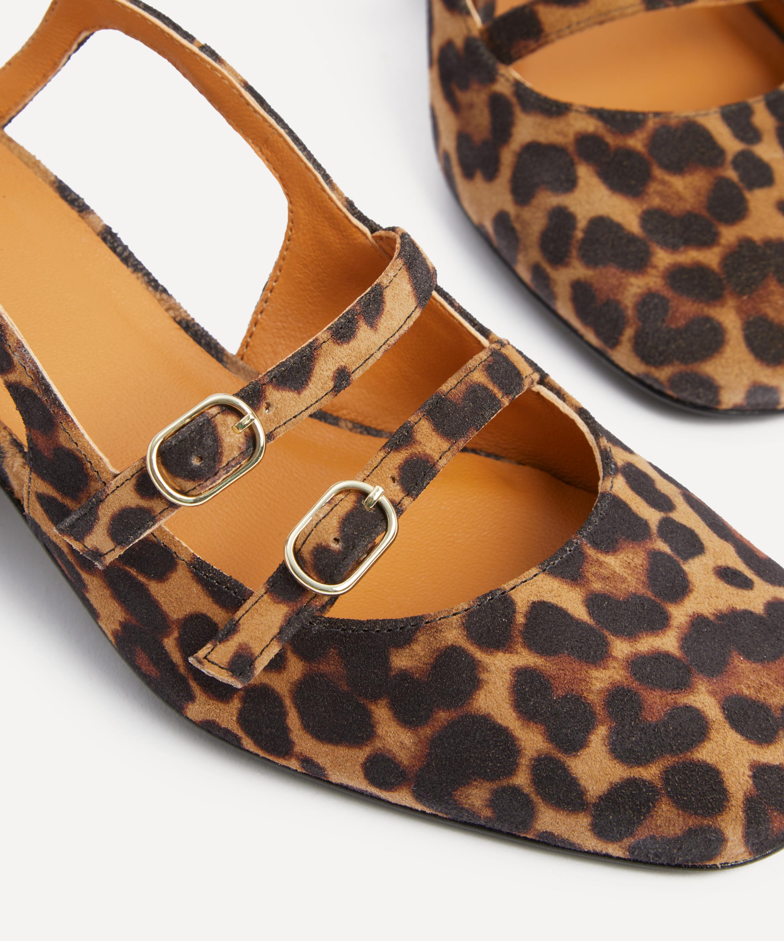 Sézane - Paula Babies Sling-Back Heels in Leopard image number 3