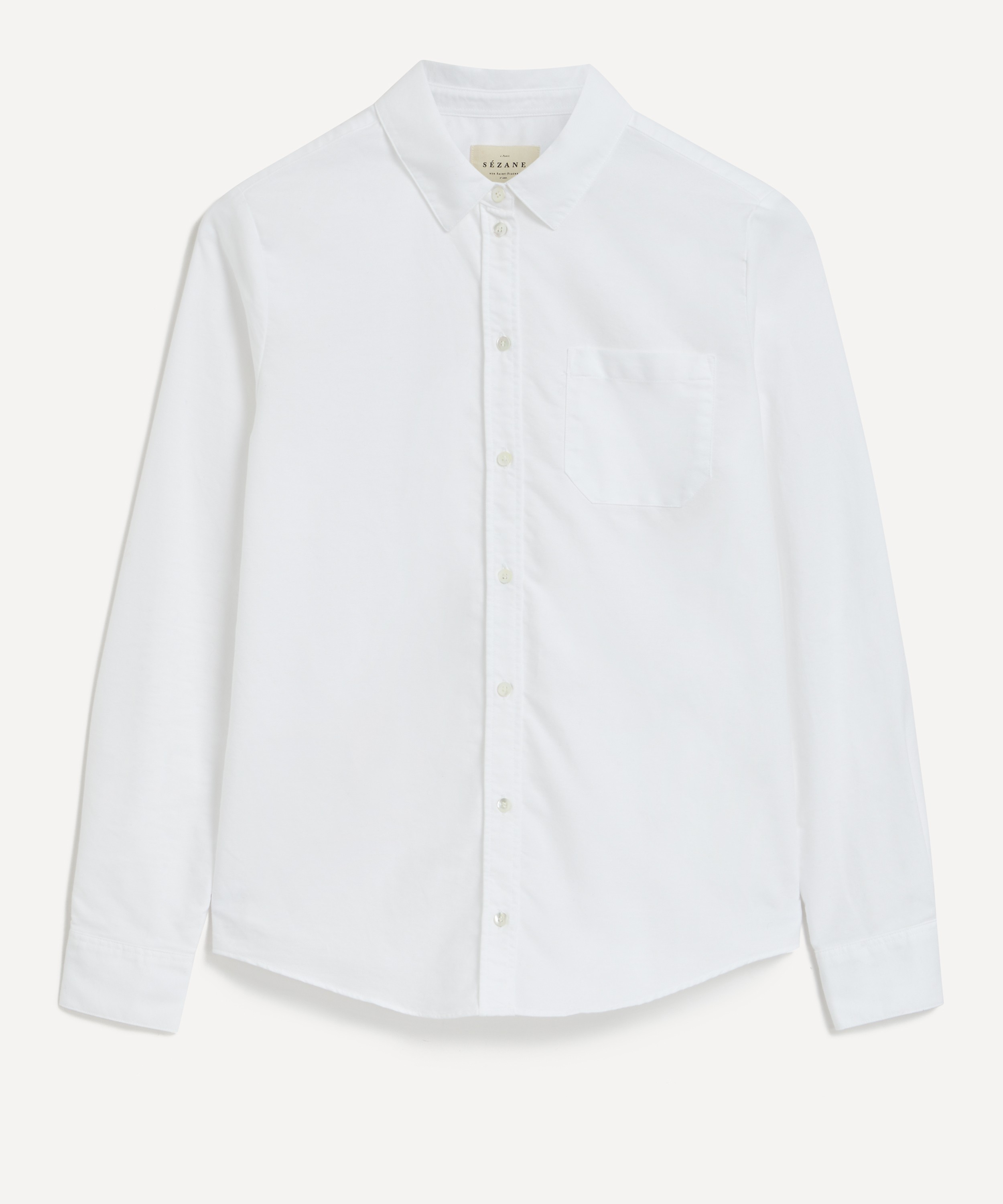 Sézane - Tomboy White Cotton Shirt image number 0