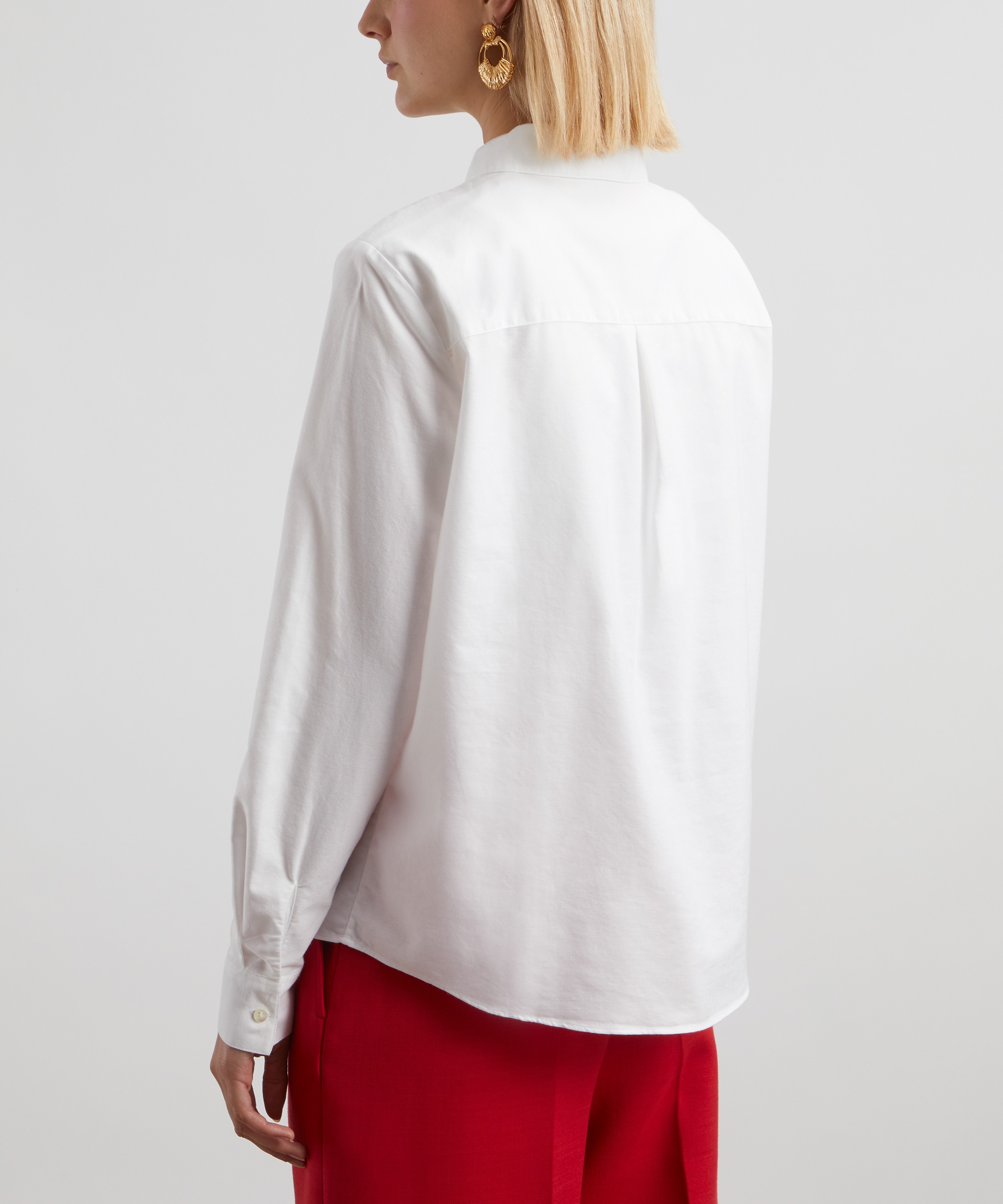 Sézane - Tomboy White Cotton Shirt image number 3