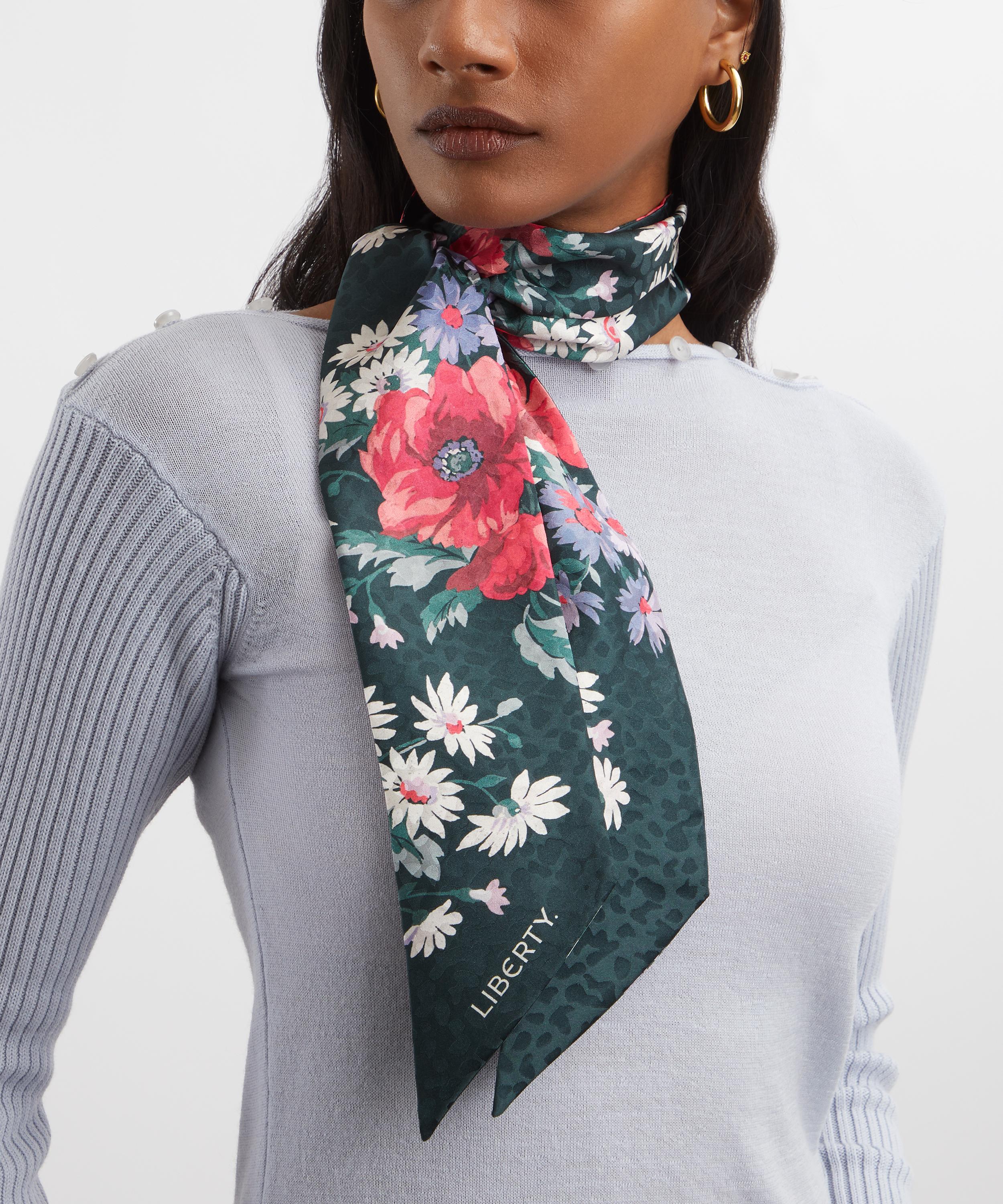 Liberty - Abelia Bouquet 8X160 Skinny Silk Scarf image number 1