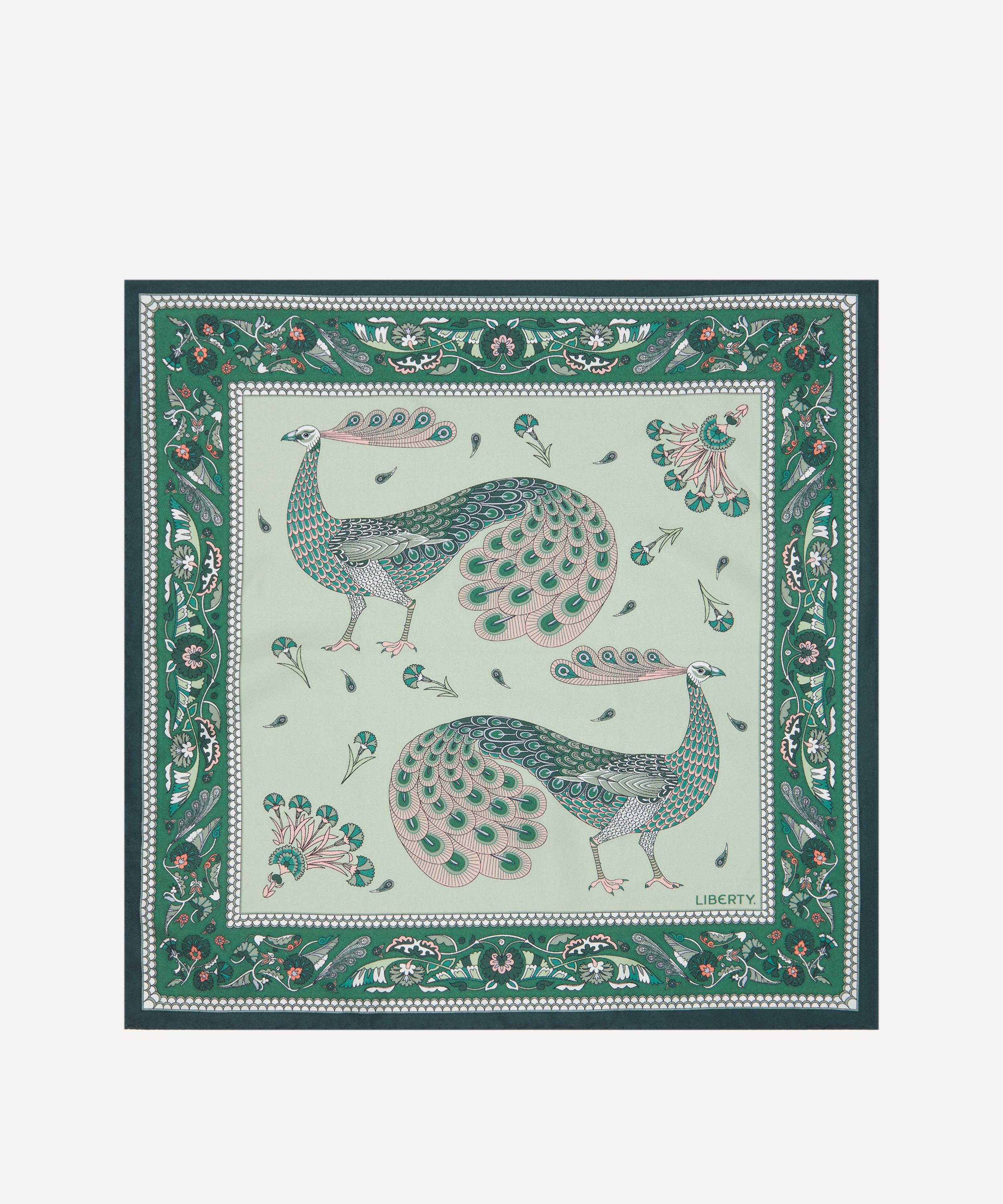 Liberty - Peacock Parade 45X45 Silk Scarf image number 0