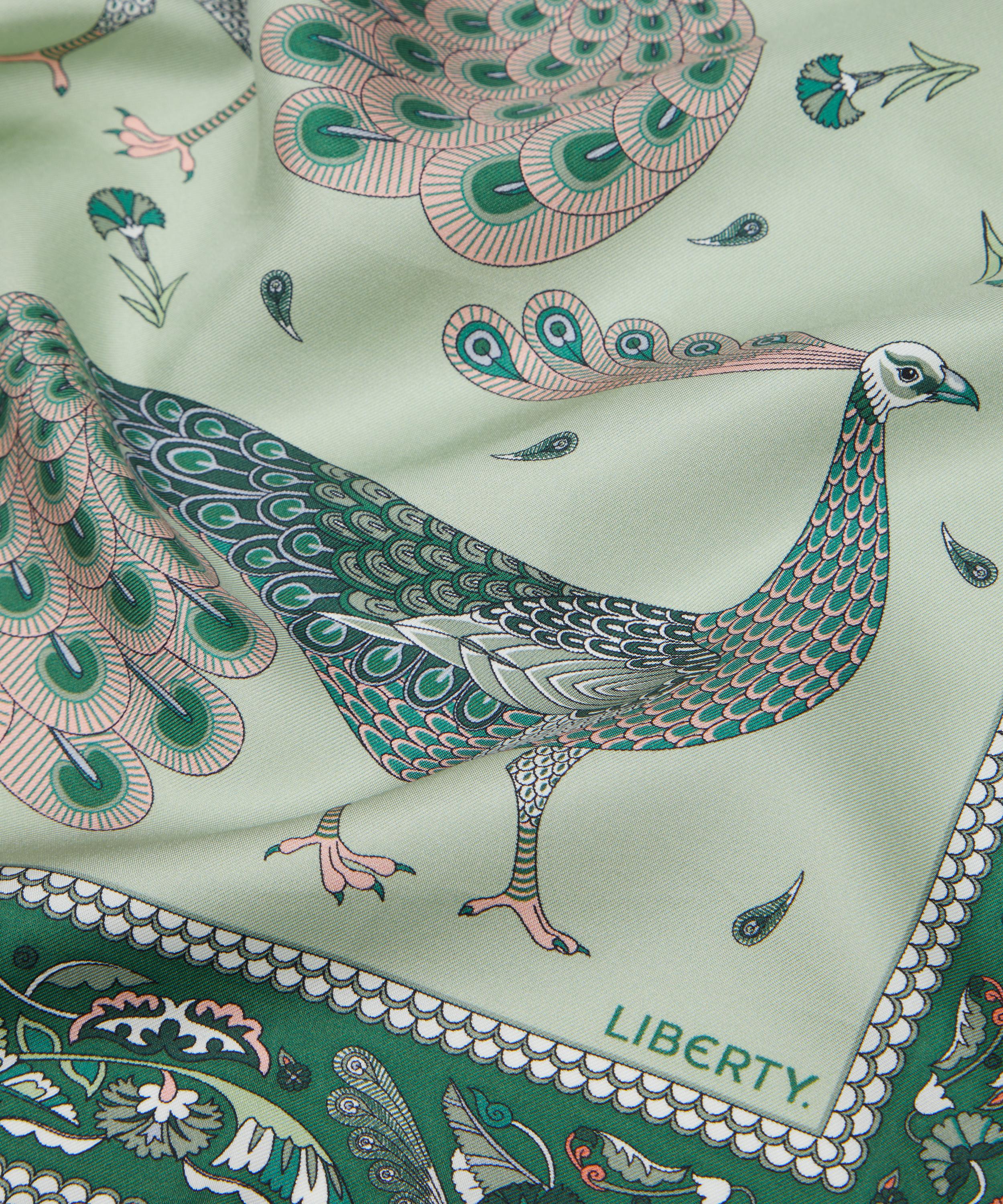 Liberty - Peacock Parade 45X45 Silk Scarf image number 4