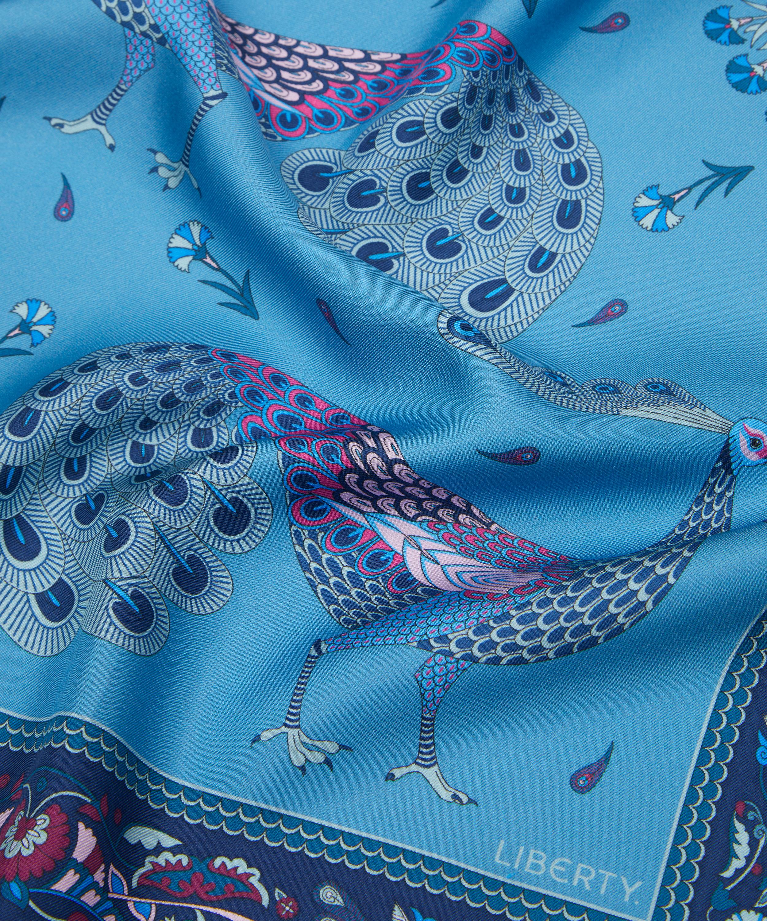 Liberty - Peacock Parade 45X45 Silk Scarf image number 4