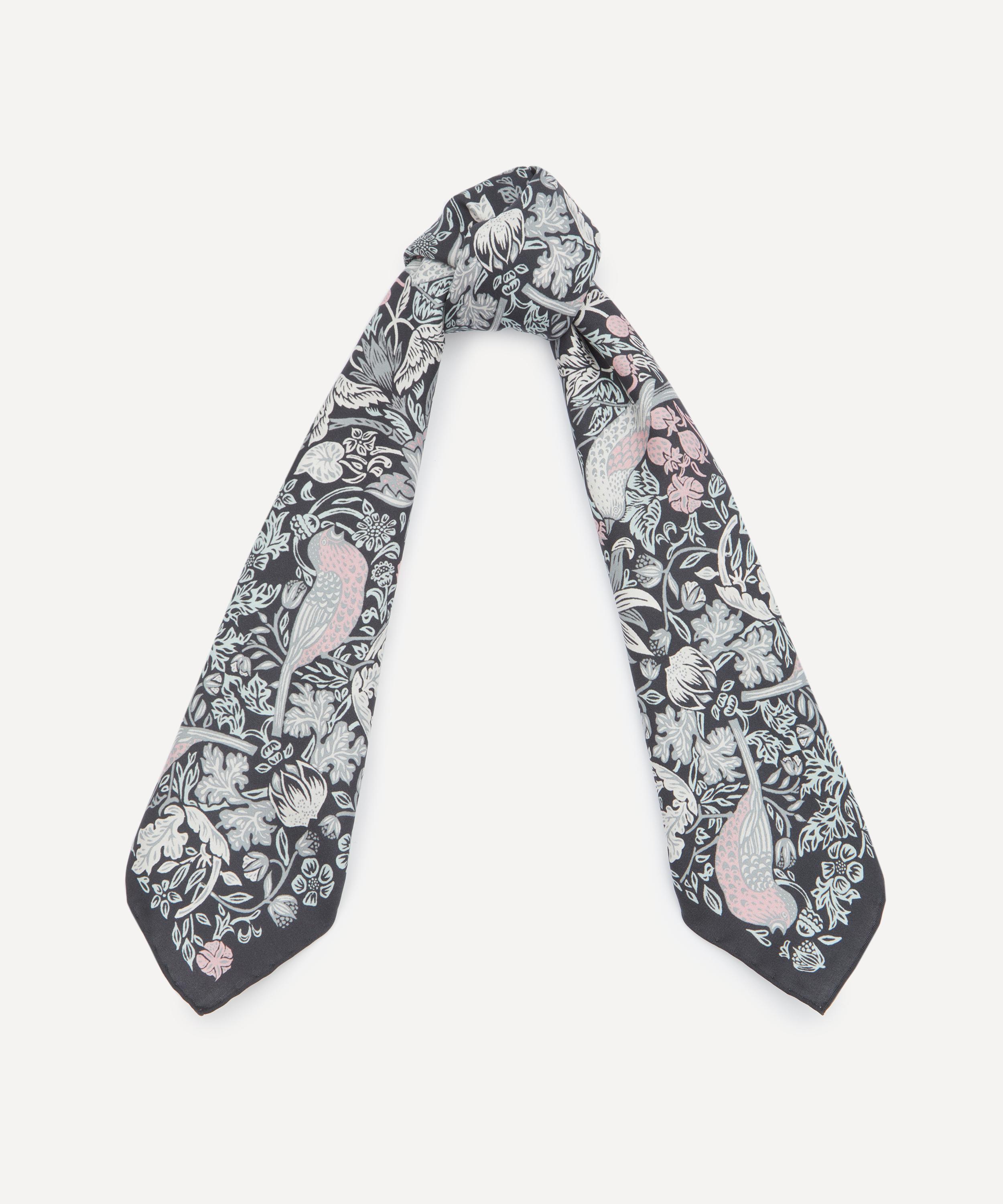 Liberty - Strawberry Meadowfield 70X70 Silk Scarf image number 2
