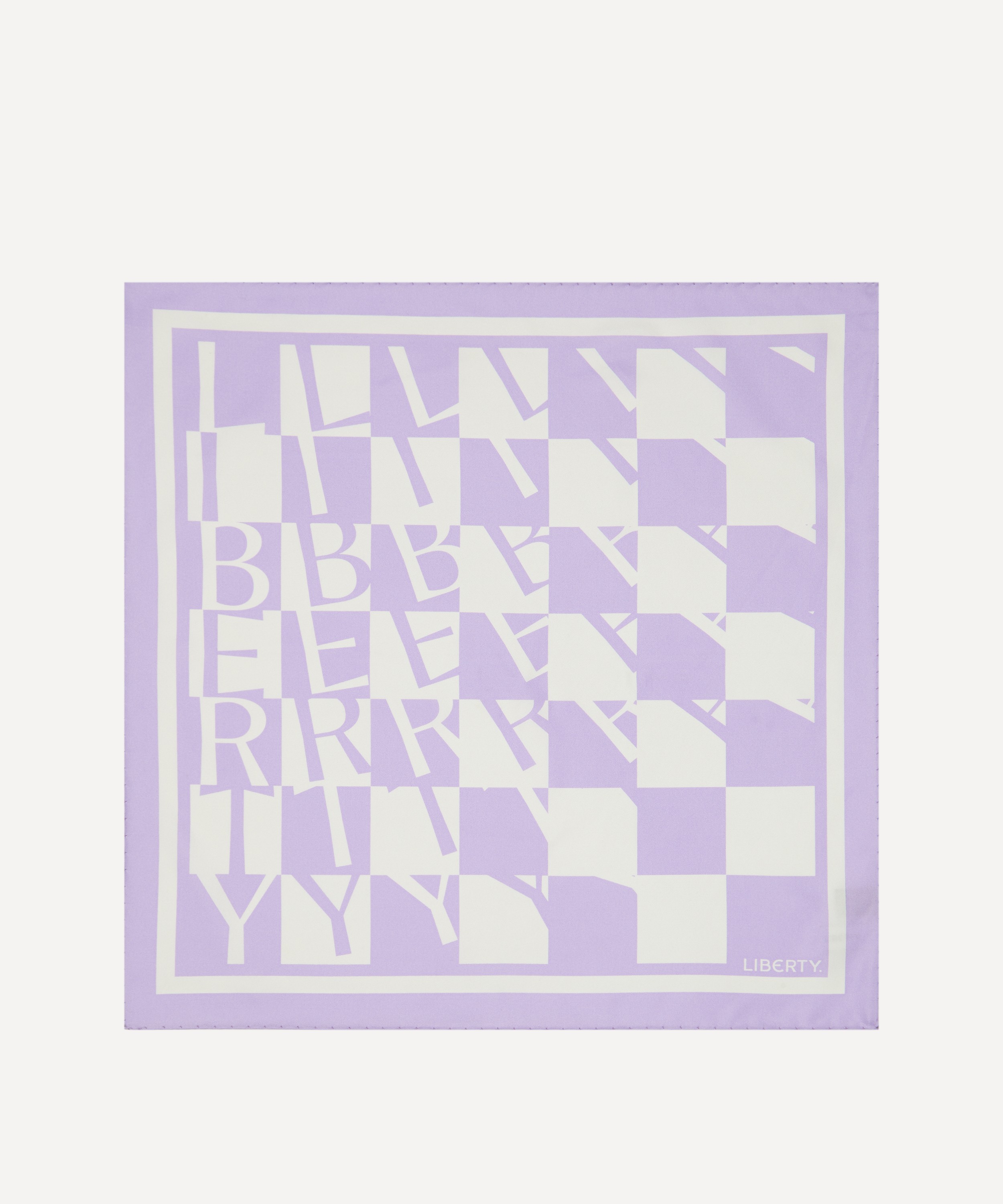 Liberty - Checkerboard Liberty Letters 45X45 Silk Scarf image number 0