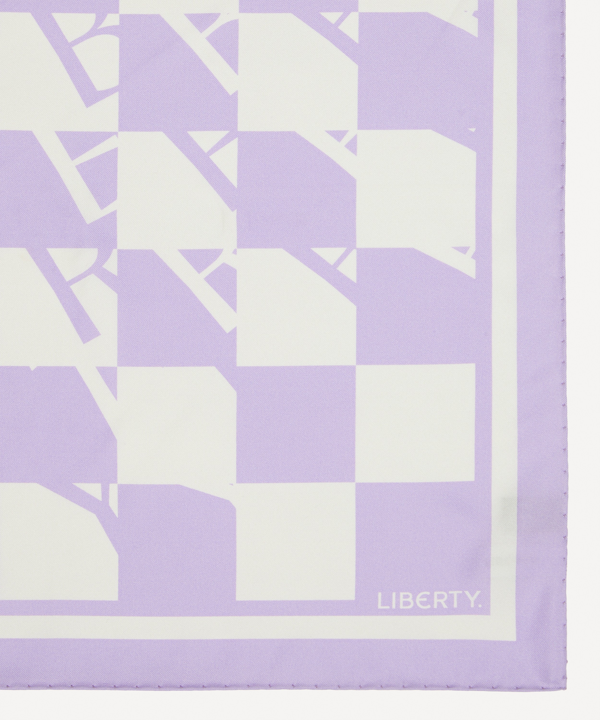 Liberty - Checkerboard Liberty Letters 45X45 Silk Scarf image number 3