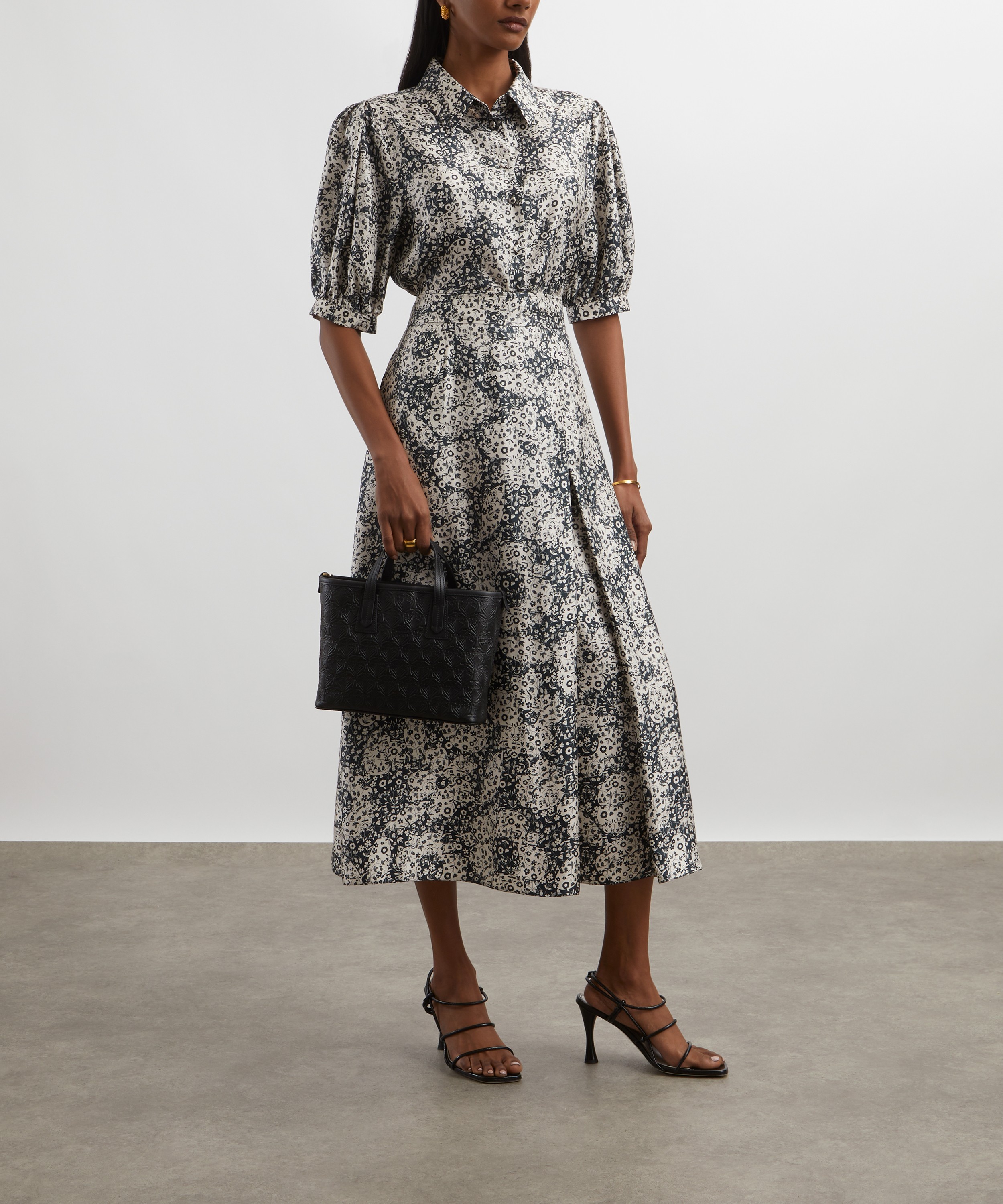 Liberty - Canapé Soft Wrap Skirt in Mirabelle Mono Silk Twill image number 1