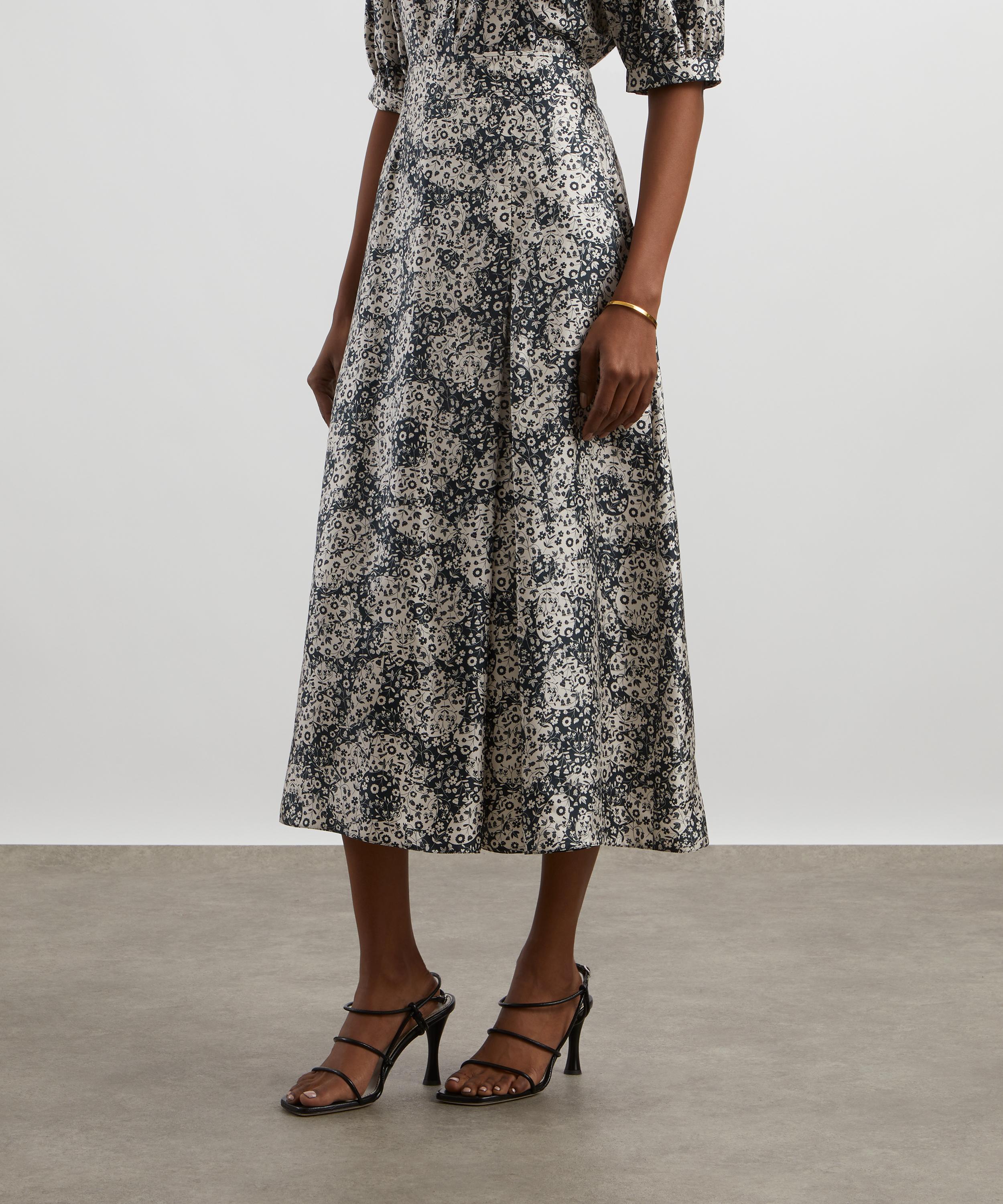 Liberty - Canapé Soft Wrap Skirt in Mirabelle Mono Silk Twill image number 2