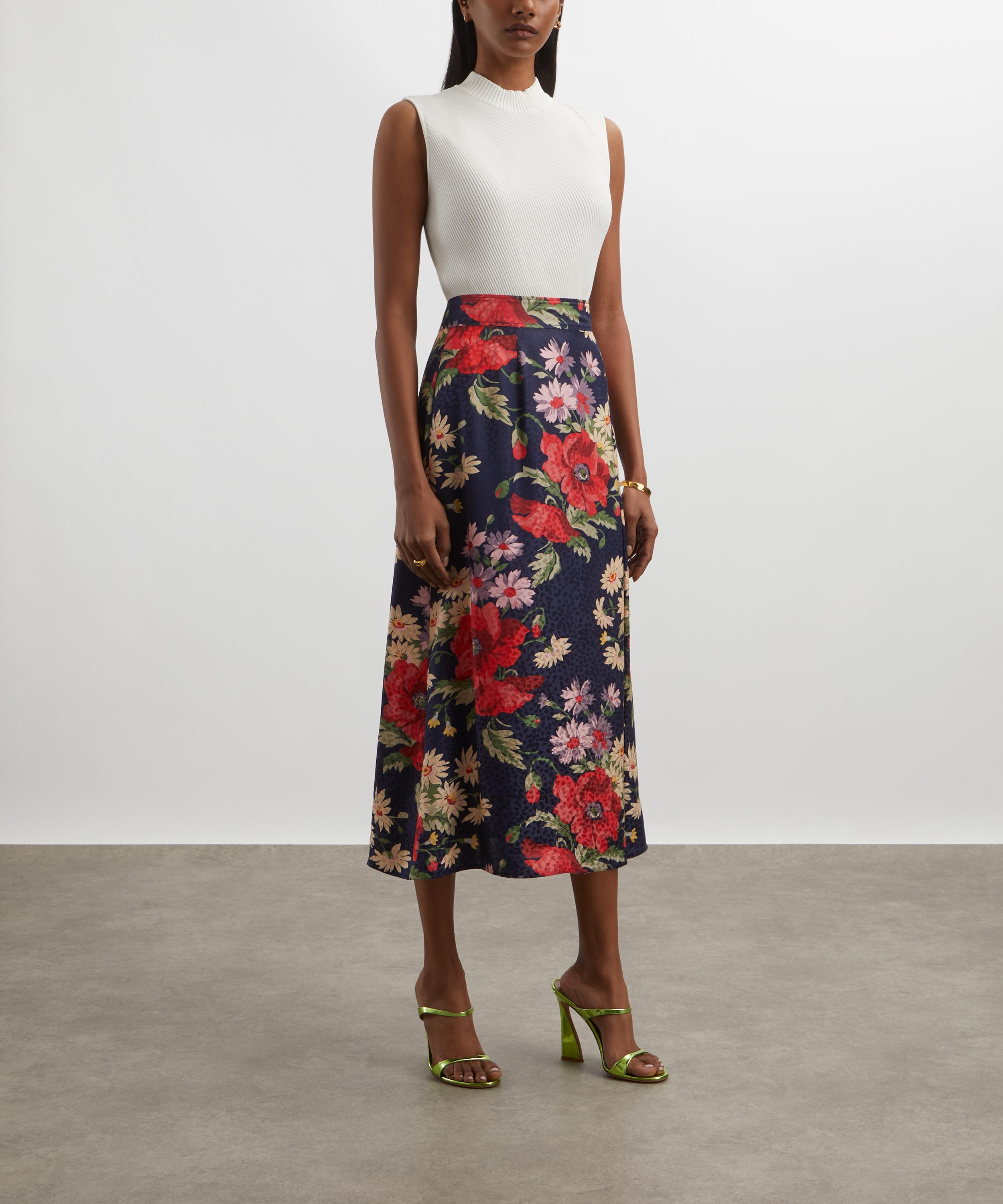 Liberty - Abelia Bouquet Taunton Jacquard Canapé Soft Wrap Skirt image number 1