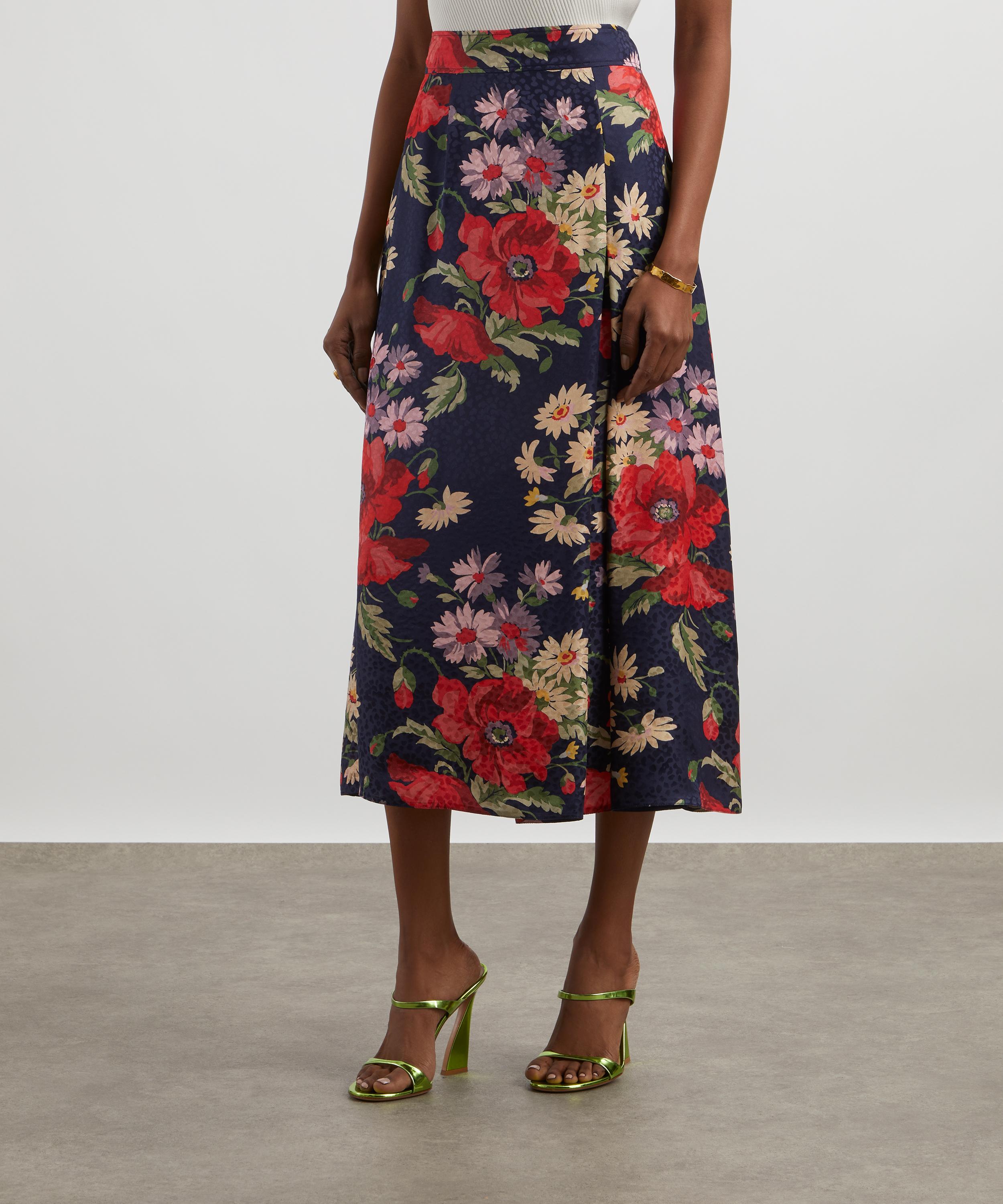 Liberty - Abelia Bouquet Taunton Jacquard Canapé Soft Wrap Skirt image number 2