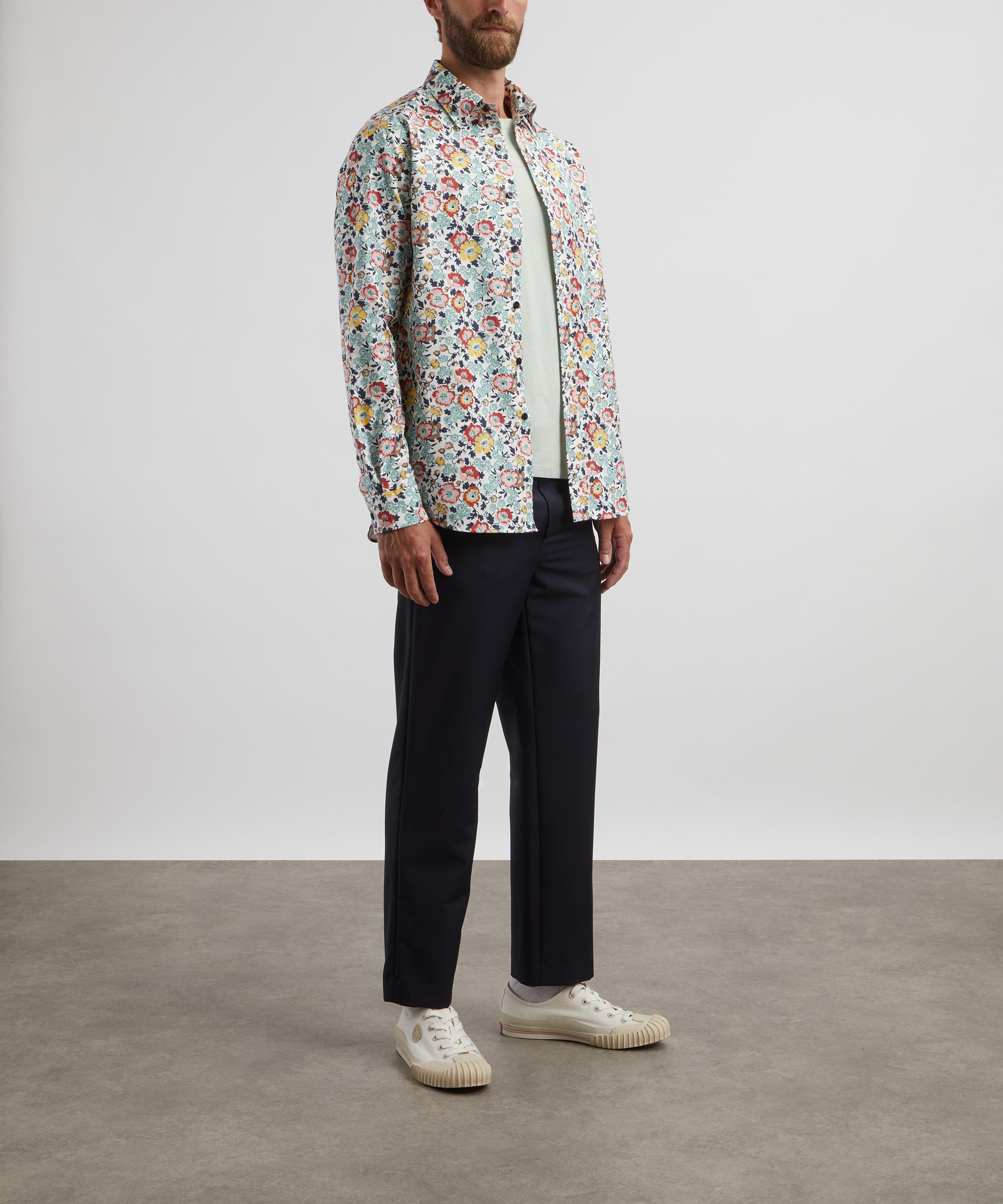 Liberty - Alex Stowe Cotton Twill Shirt in Poppy Poem image number 1