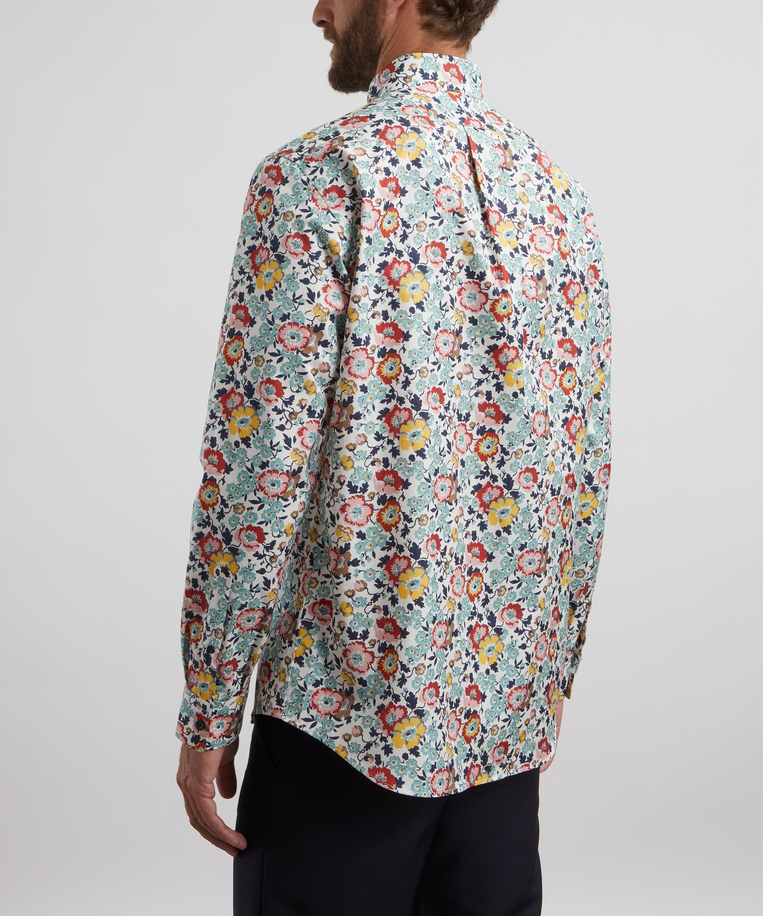 Liberty - Alex Stowe Cotton Twill Shirt in Poppy Poem image number 3