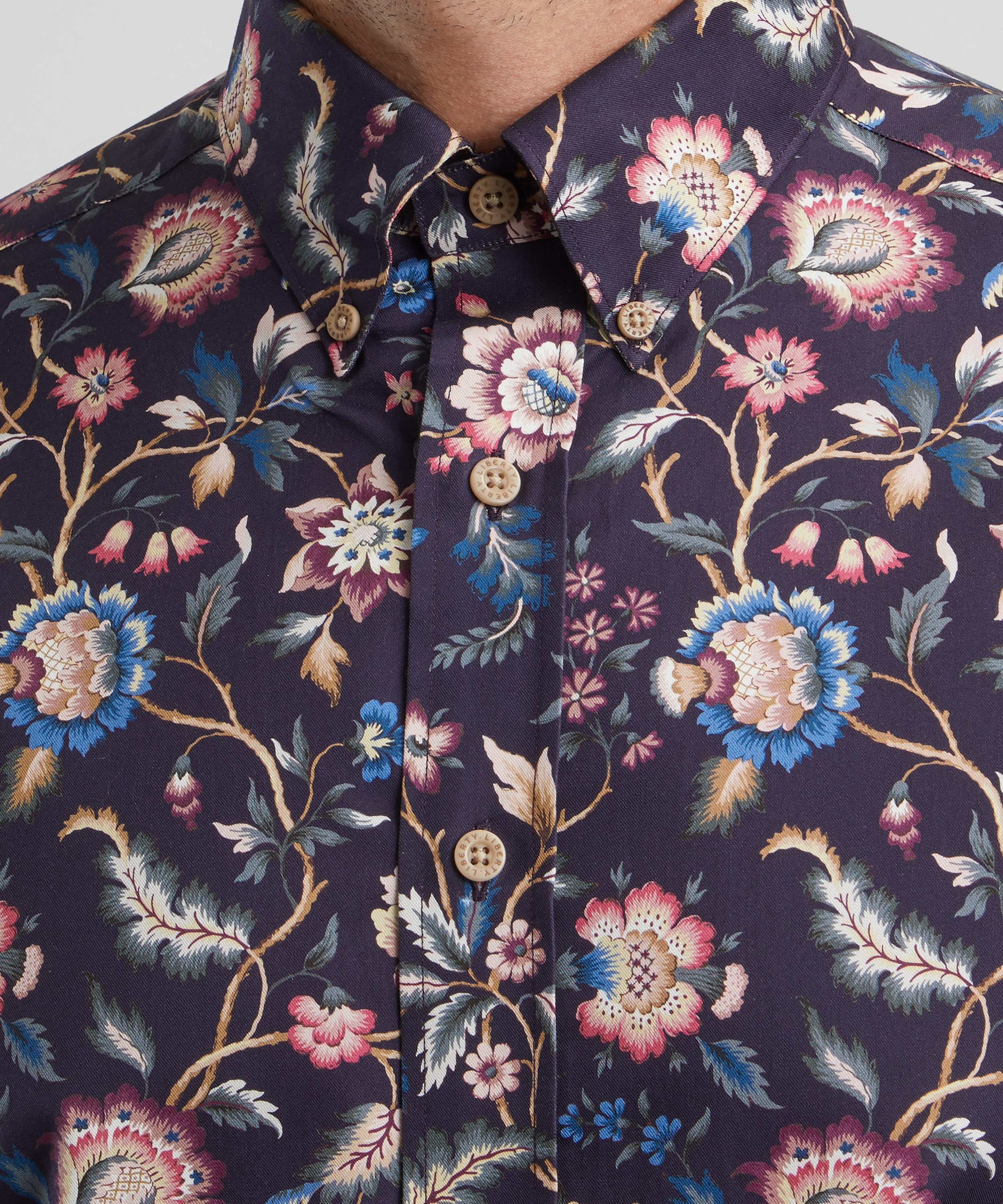 Liberty - Alex Stowe Cotton Twill Shirt in Eva Belle image number 4