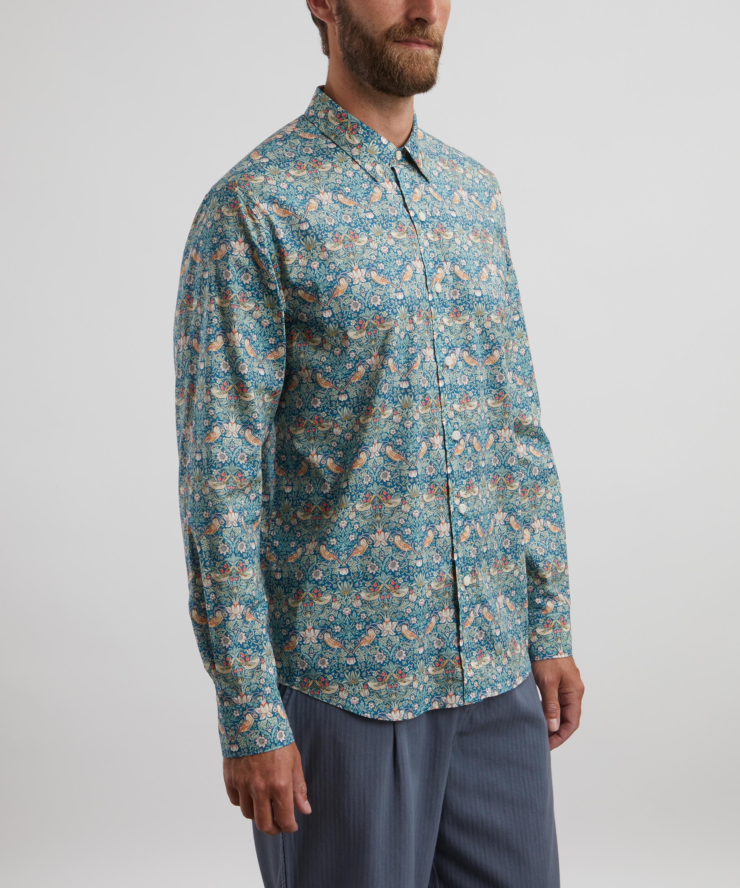 Liberty - Lasenby Classic Casual Tana Lawn™ Cotton Shirt in Strawberry Thief image number 2