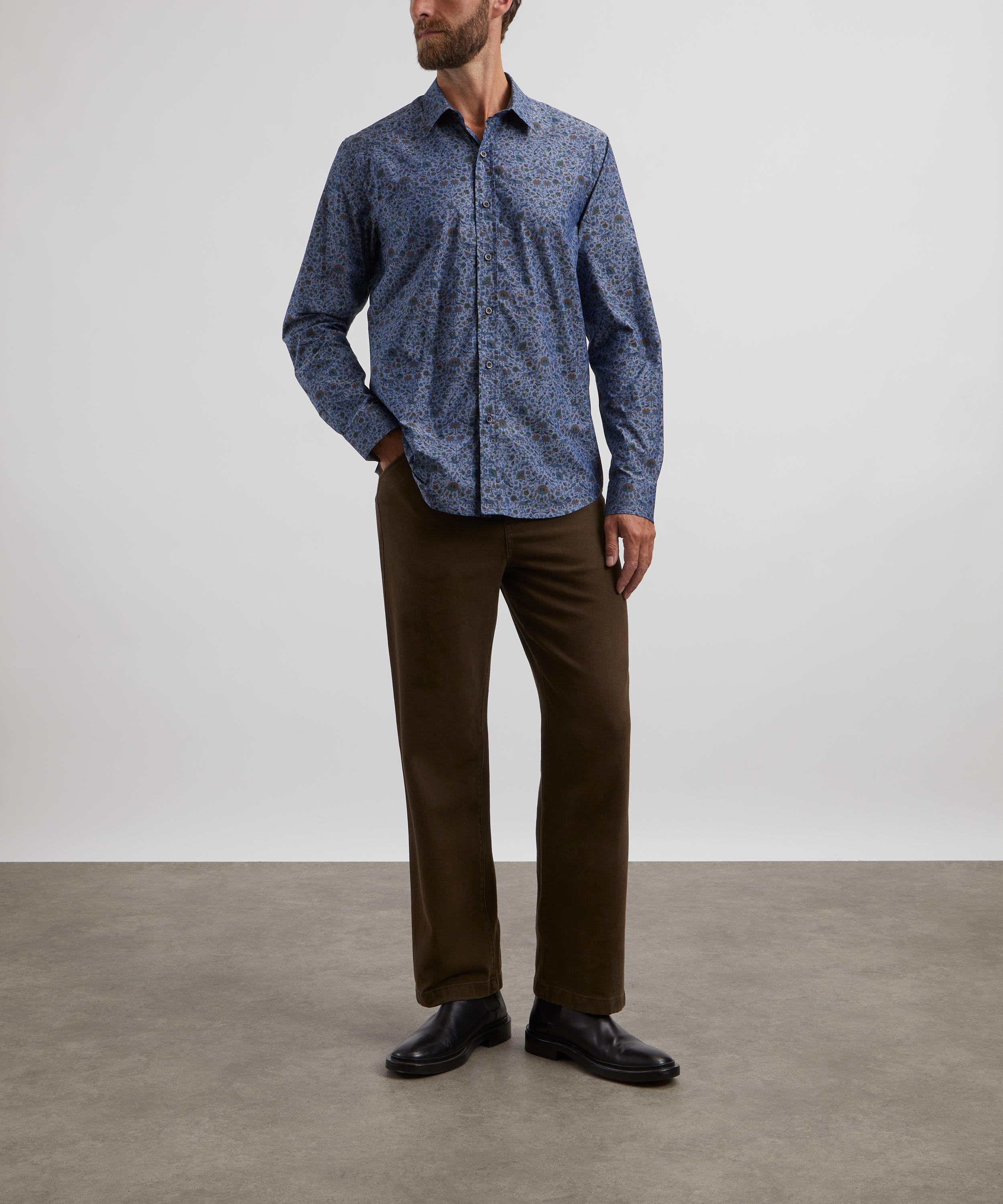 Liberty - Lasenby Classic Casual Colombo Chambray Cotton Shirt in Imran image number 1