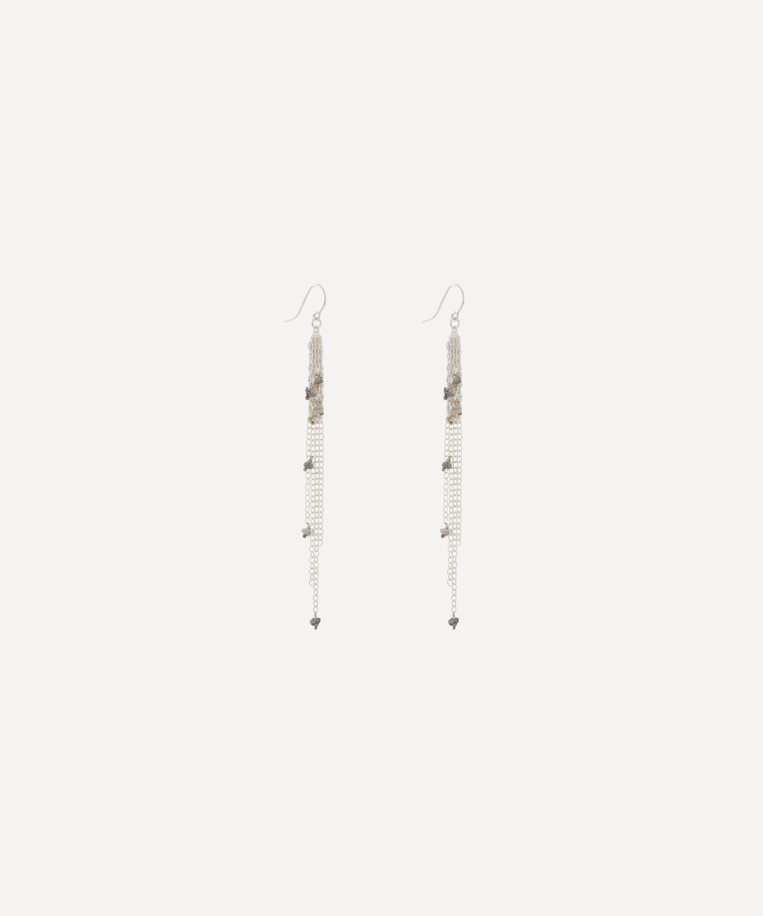 Stephanie Schneider - Mixed Metal Diamond Chain Drop Earrings image number 2