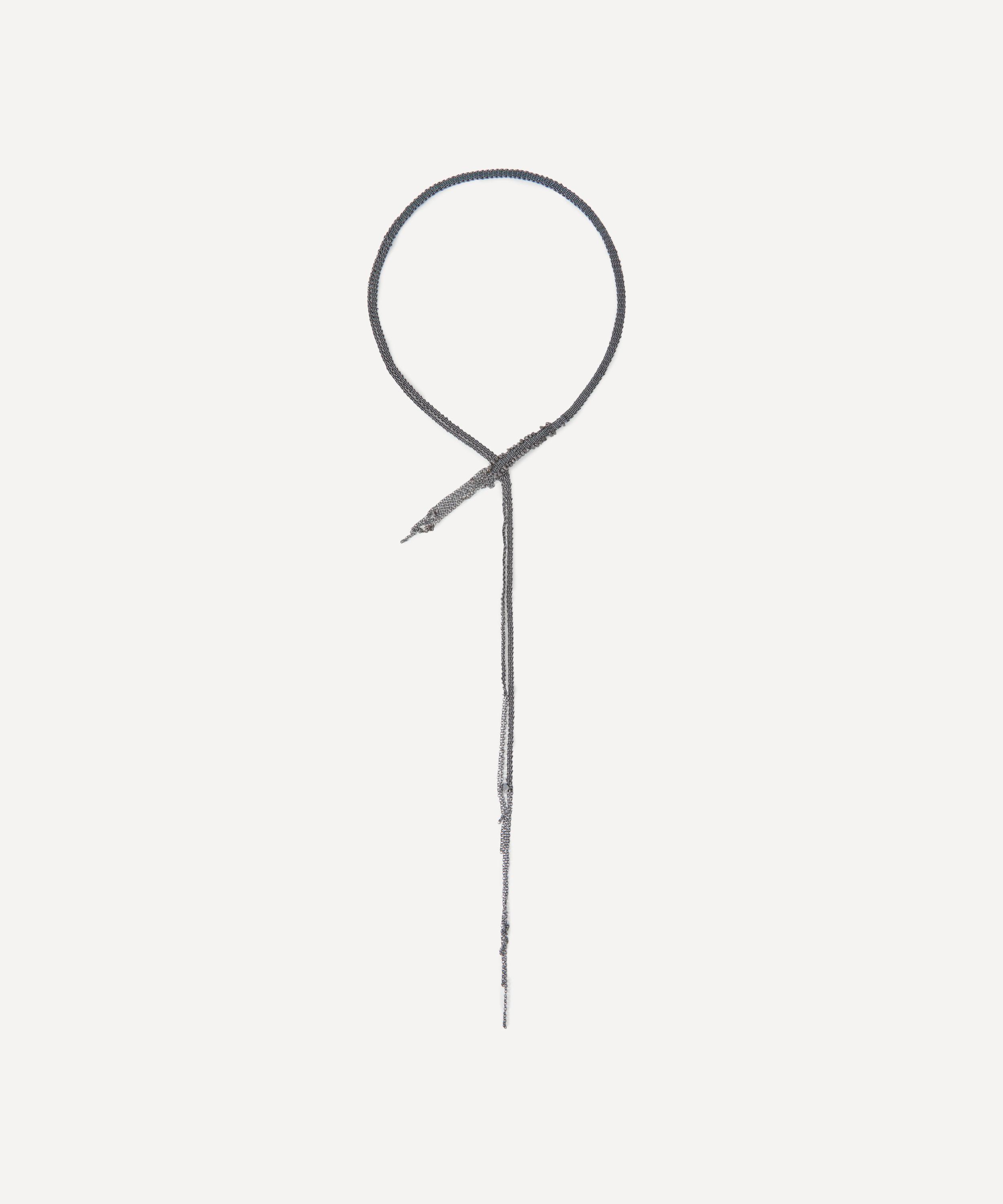 Stephanie Schneider - Oxidised Silver Shawl Chain Necklace