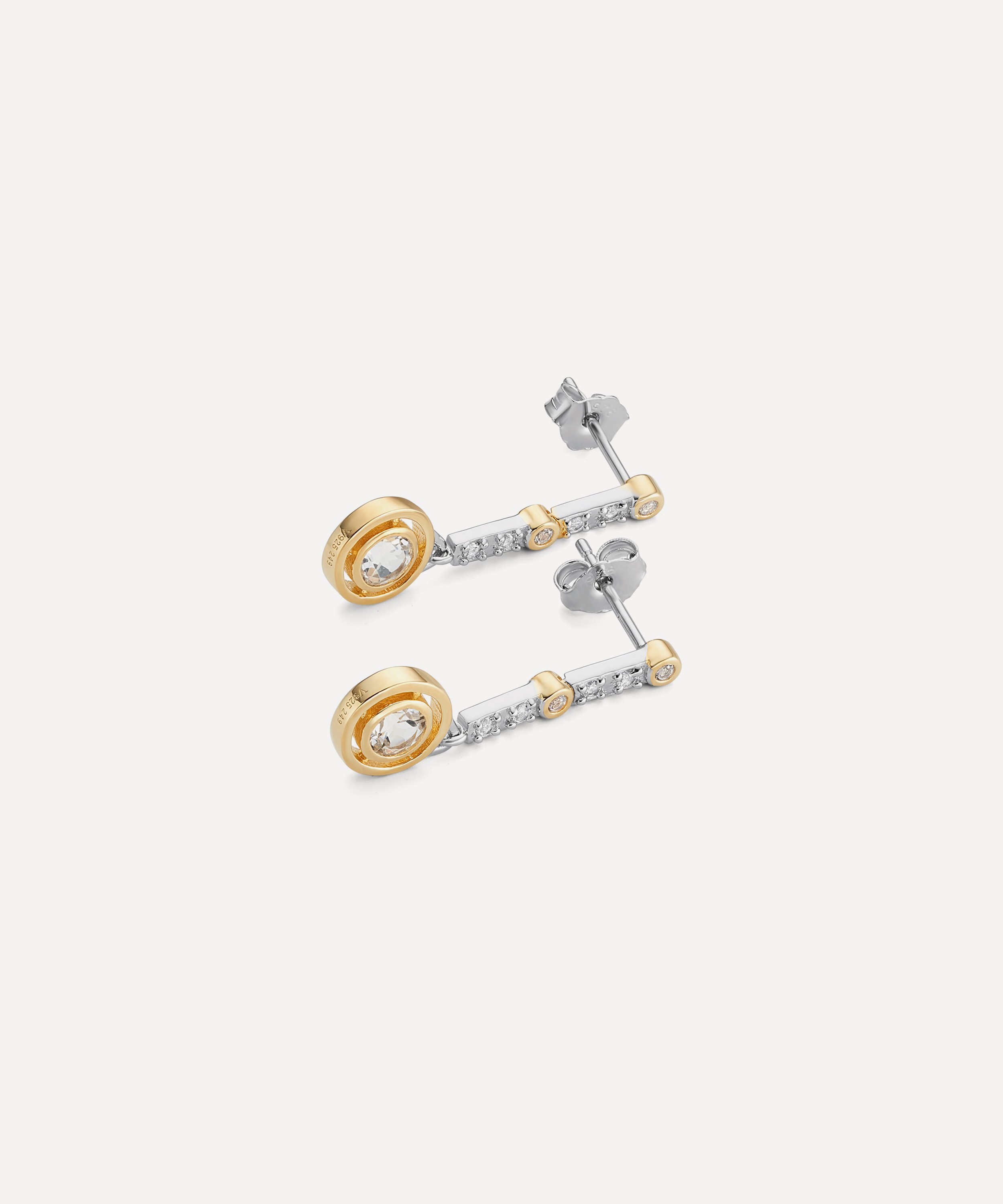 Laura Vann - Mixed Metal Charlotte Drop Earrings image number 2