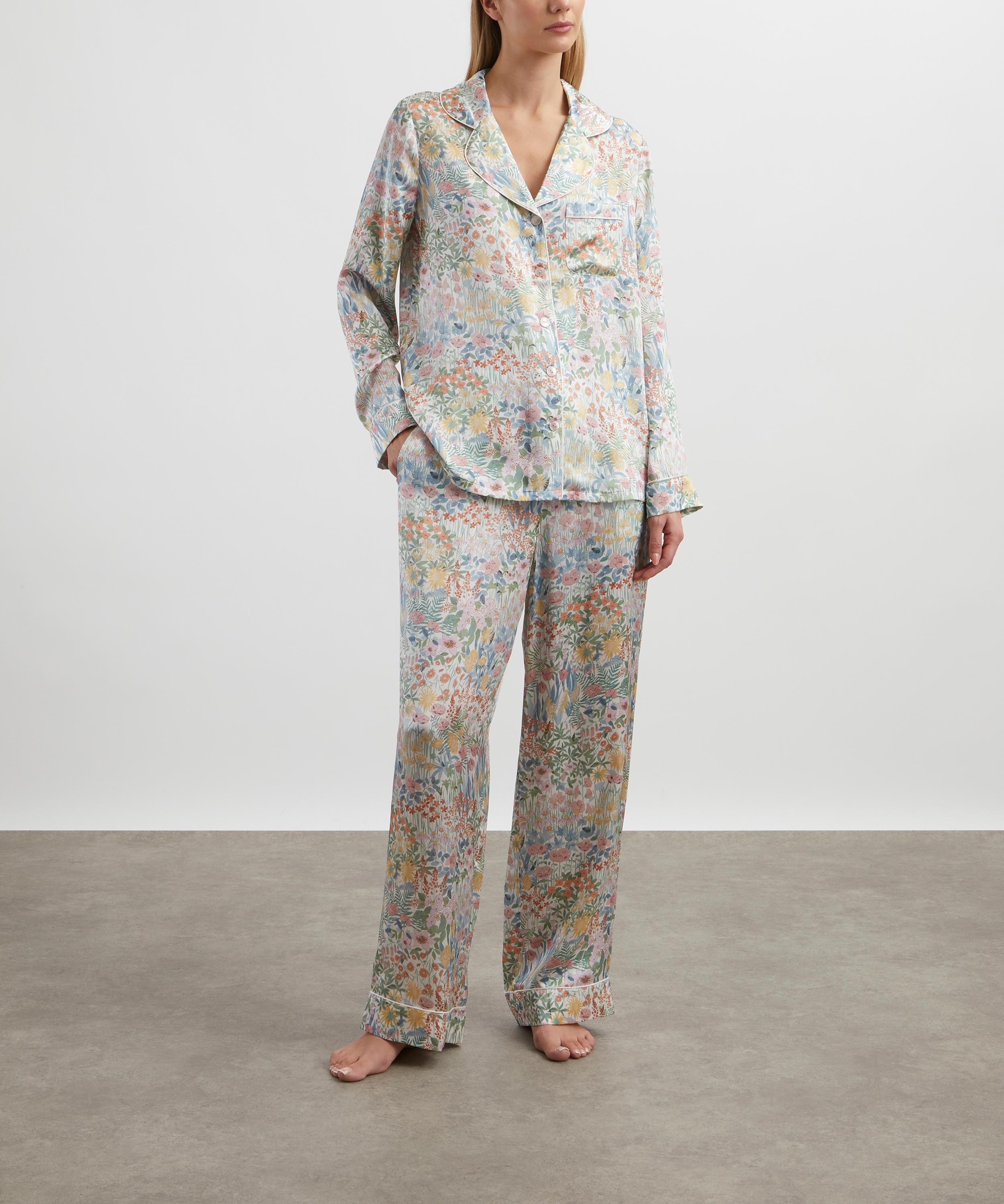 Liberty - Faria Flowers Small Silk Satin Pyjama Set image number 1